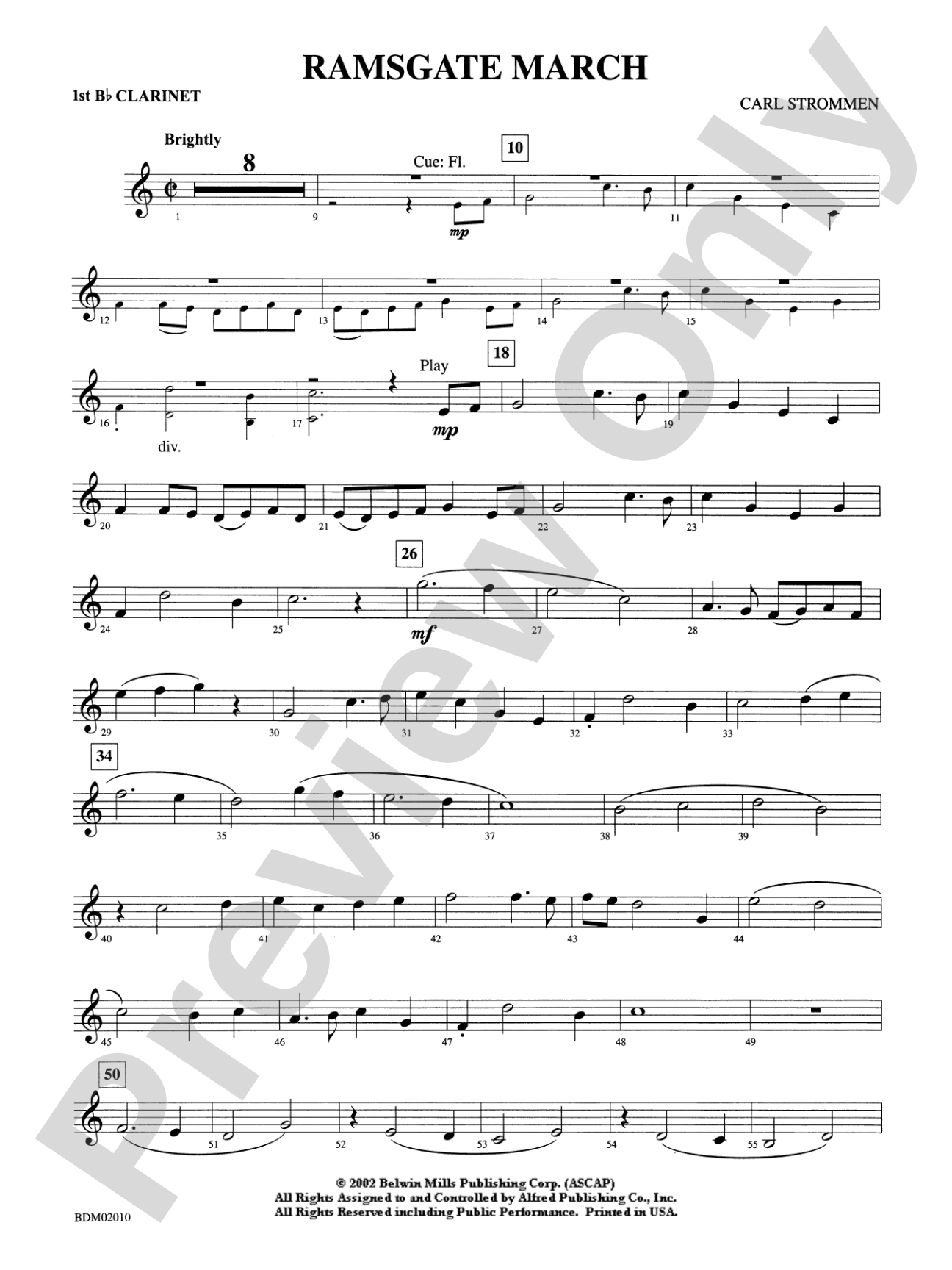 Ramsgate March: 1st B-flat Clarinet