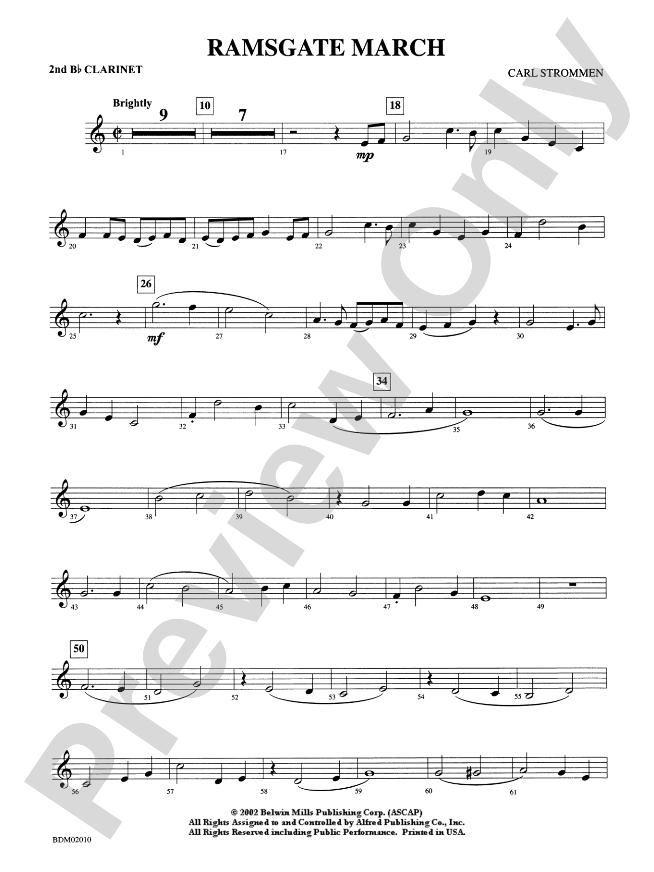 Ramsgate March: 2nd B-flat Clarinet