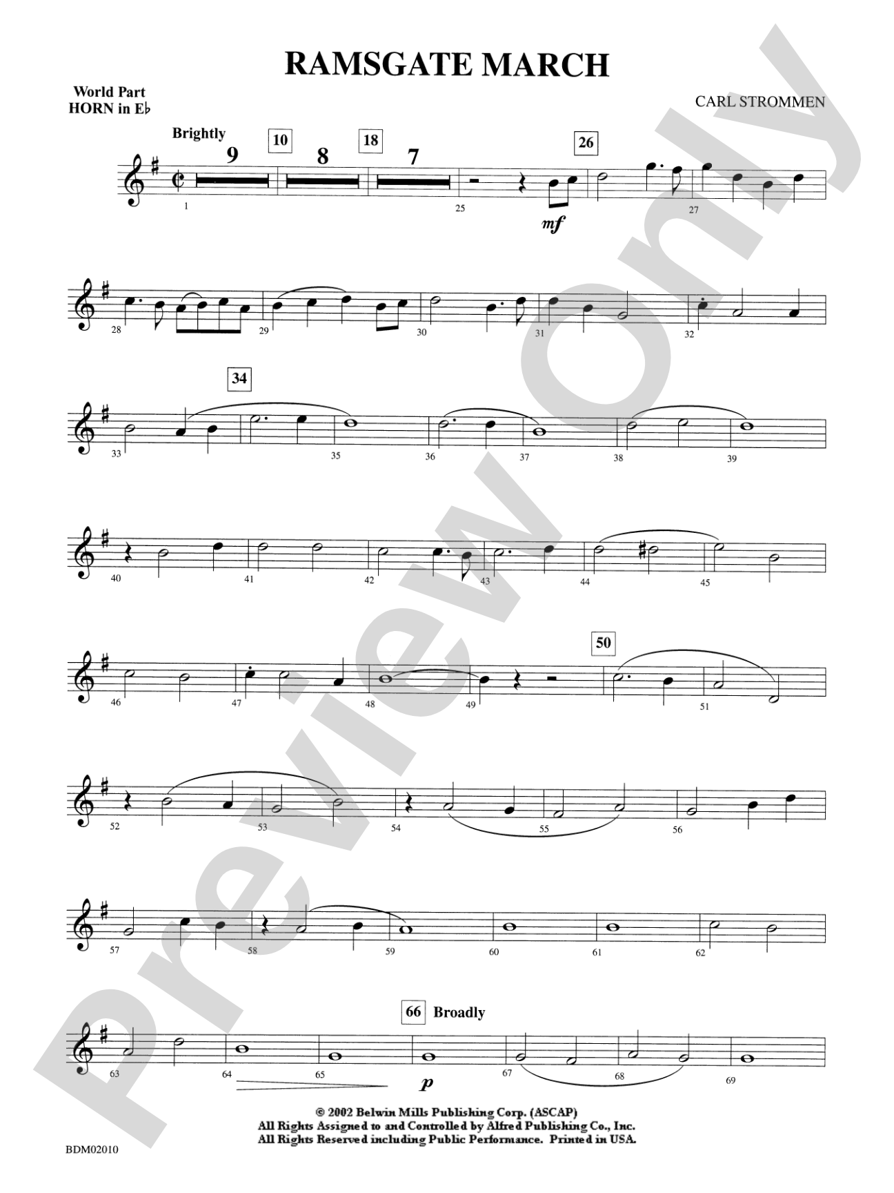 Ramsgate March: WP 1st Horn in E-flat