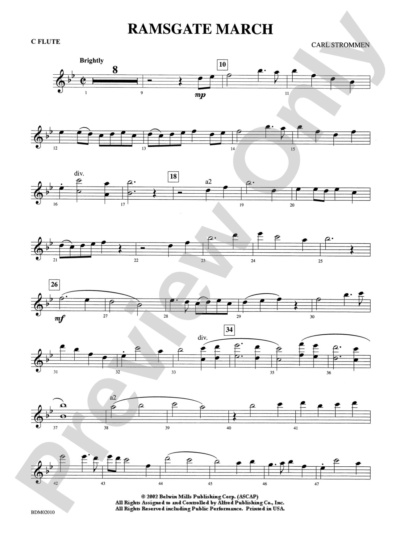Ramsgate March: Flute