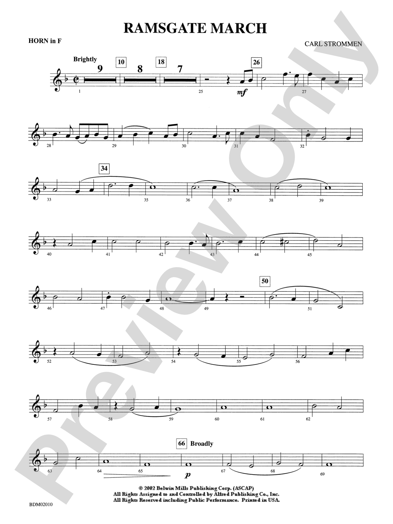 Ramsgate March: 1st F Horn