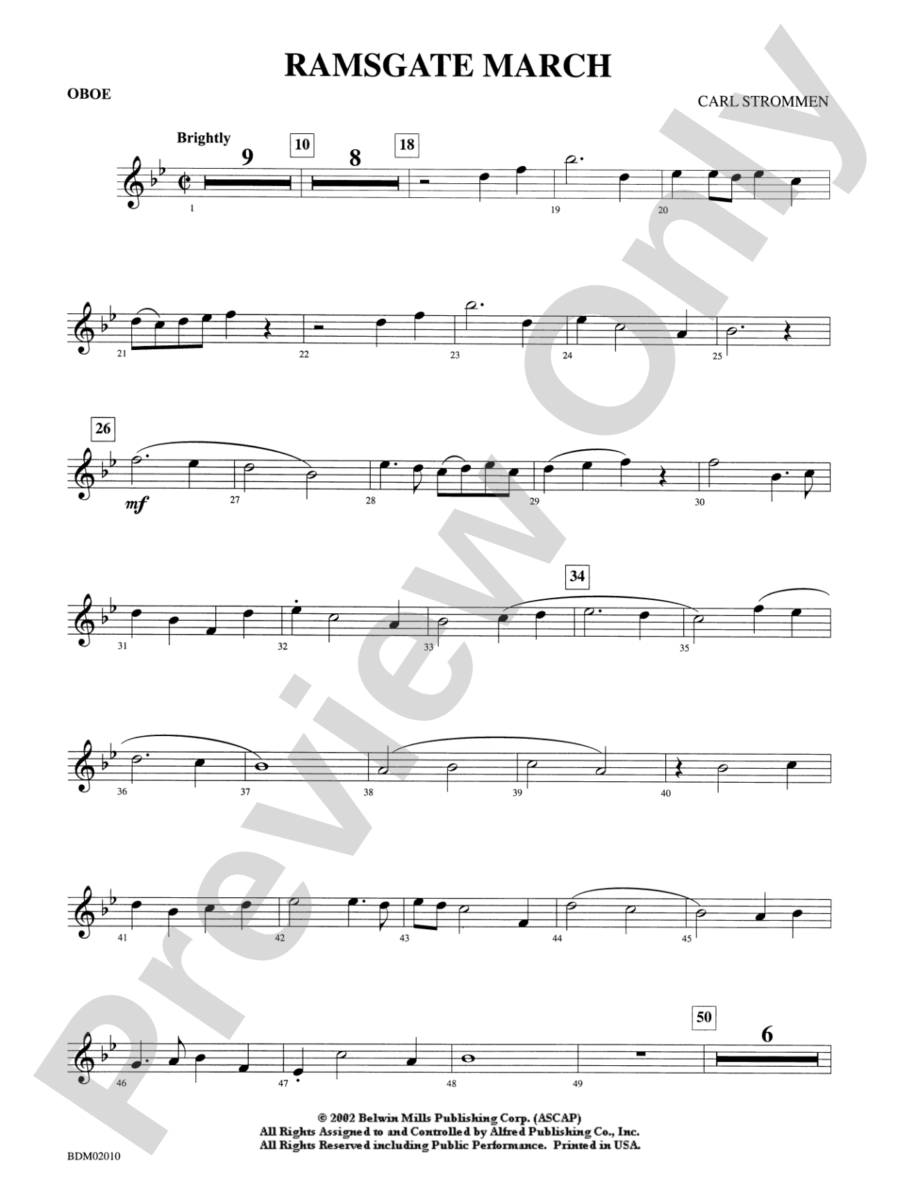 Ramsgate March: Oboe