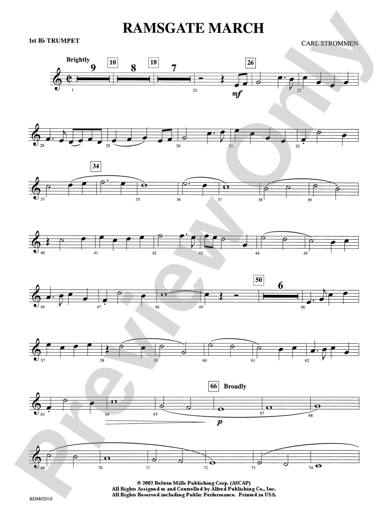 Ramsgate March: 1st B-flat Trumpet