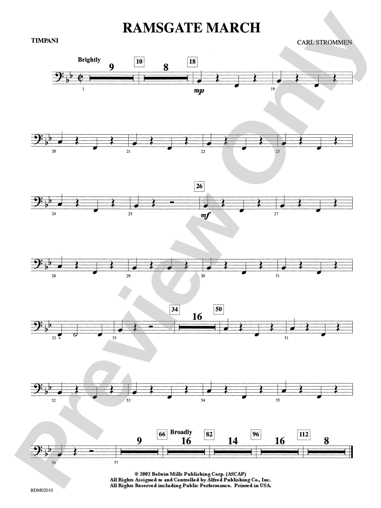 Ramsgate March: Timpani