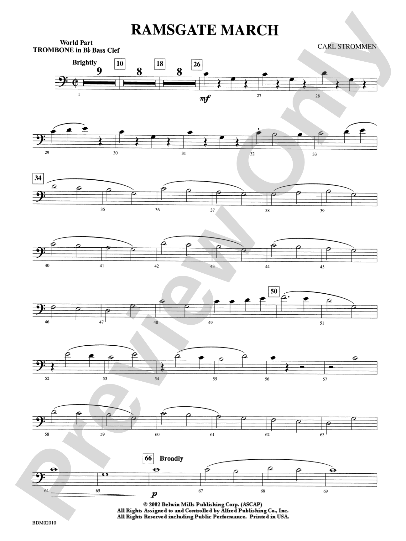 Ramsgate March: WP 1st B-flat Trombone B.C.