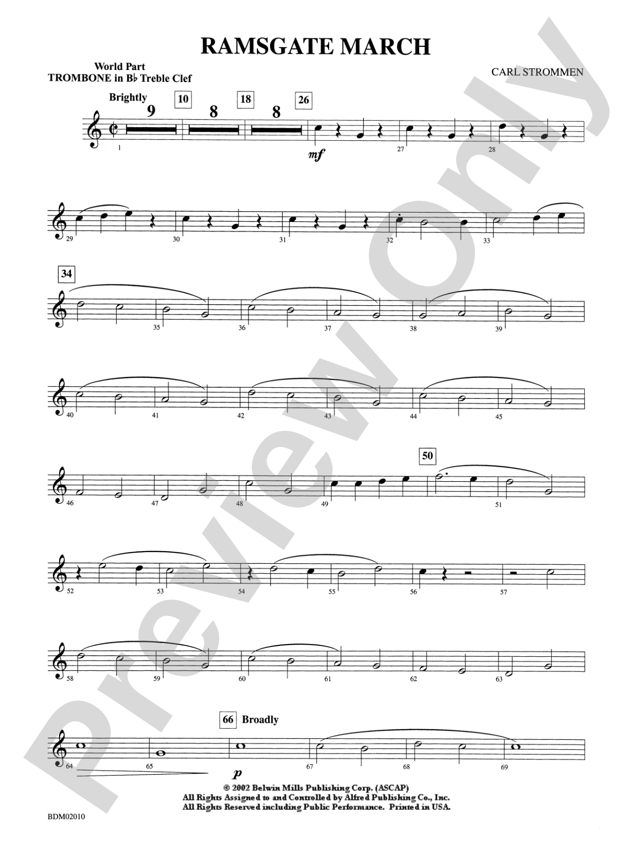 Ramsgate March: WP 1st B-flat Trombone T.C.