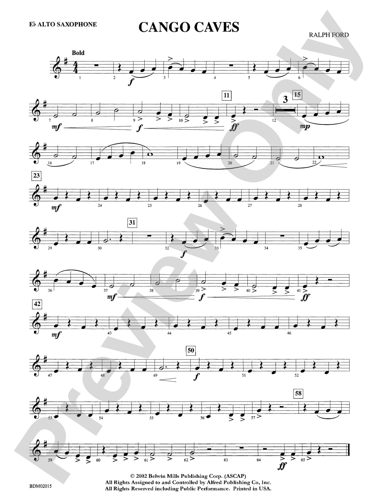 Cango Caves: E-flat Alto Saxophone