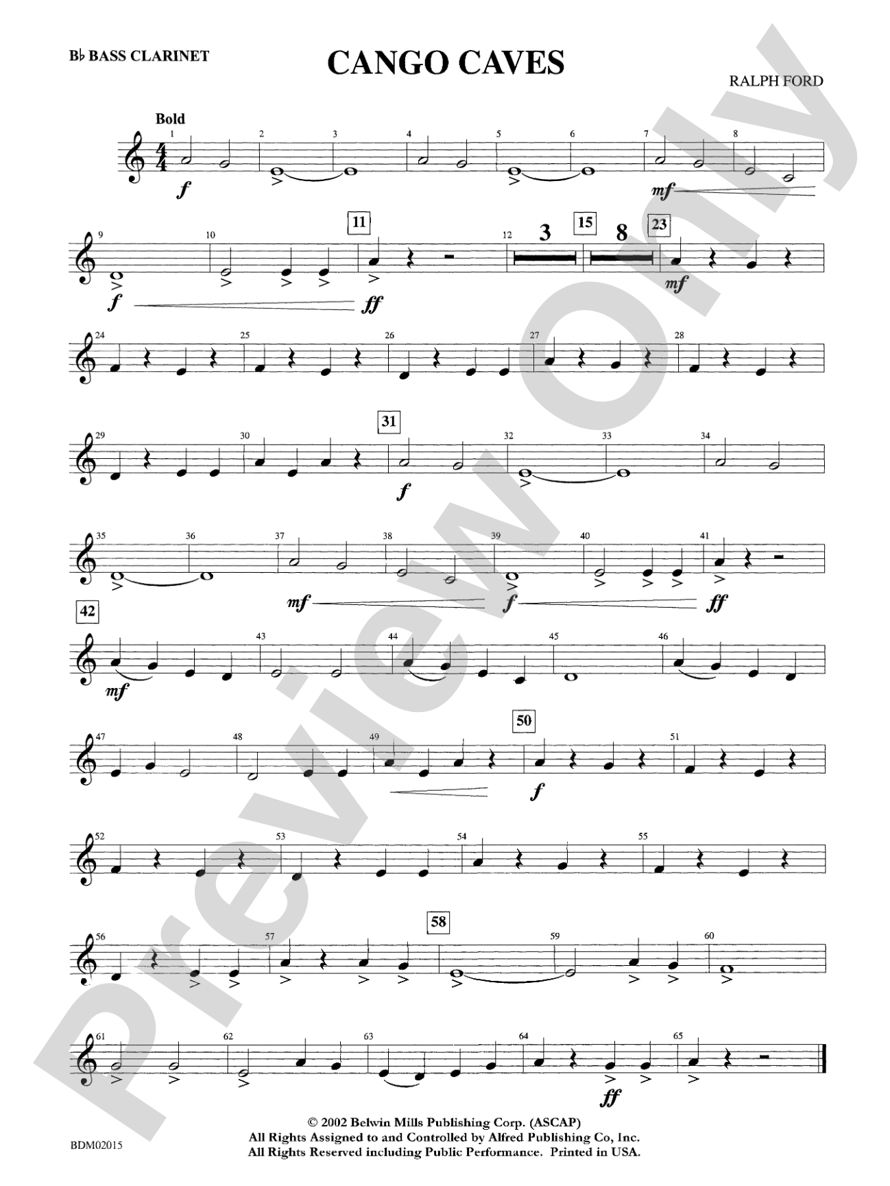 Cango Caves: B-flat Bass Clarinet