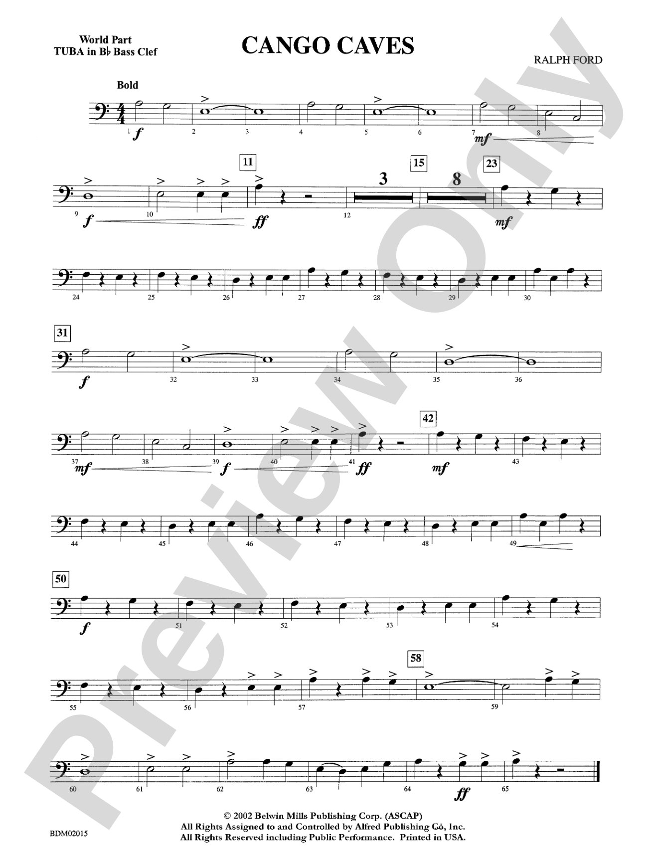 Cango Caves: WP B-flat Tuba B.C.