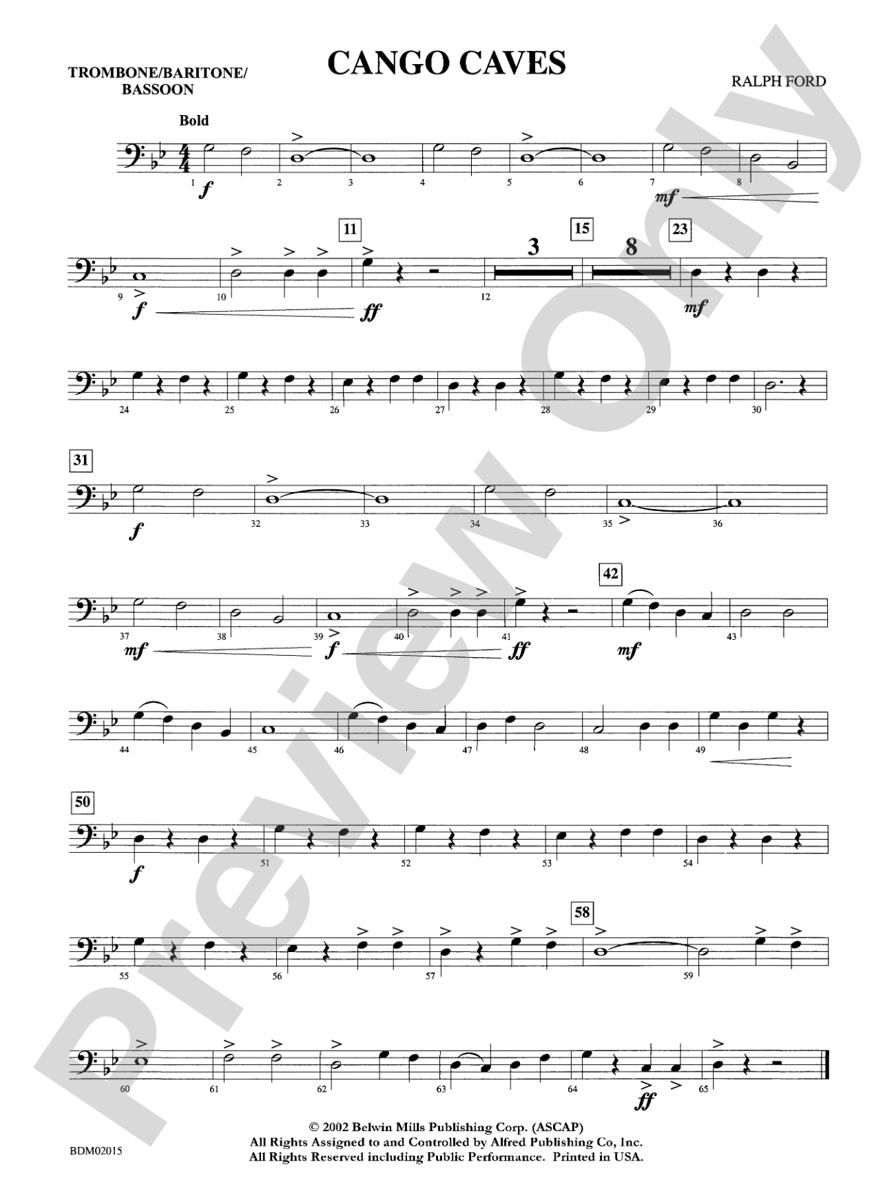 Cango Caves: 1st Trombone