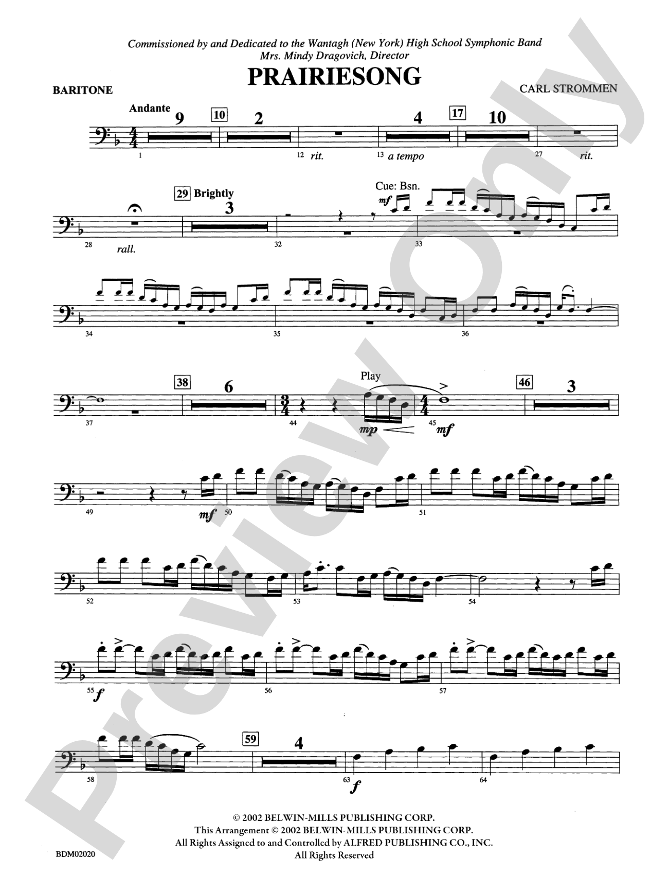 Prairiesong: Baritone B.C.