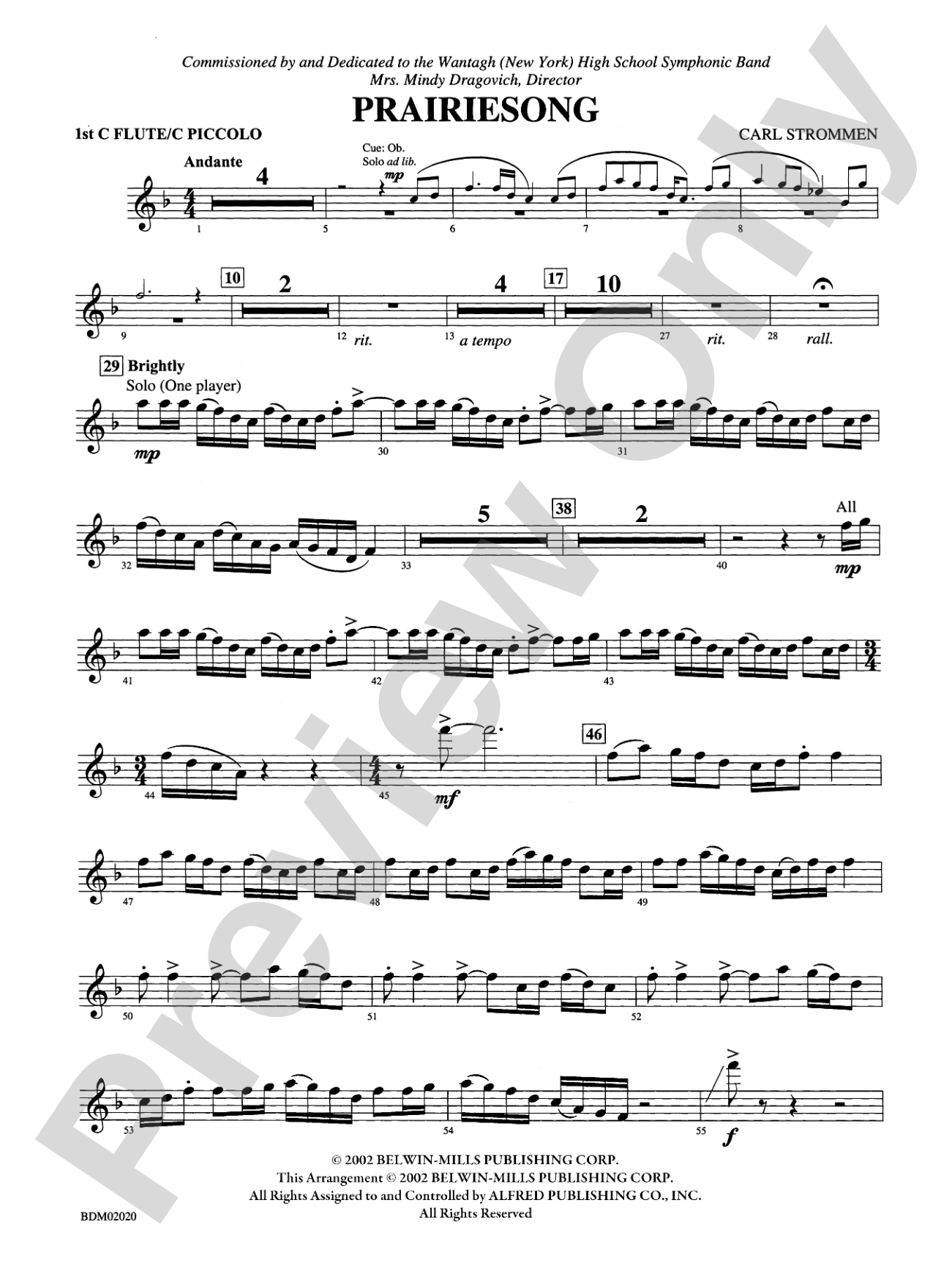 Prairiesong: Flute