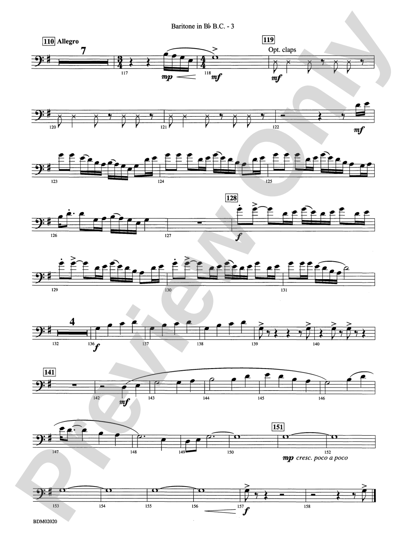 Prairiesong: (wp) B-flat Baritone B.C.