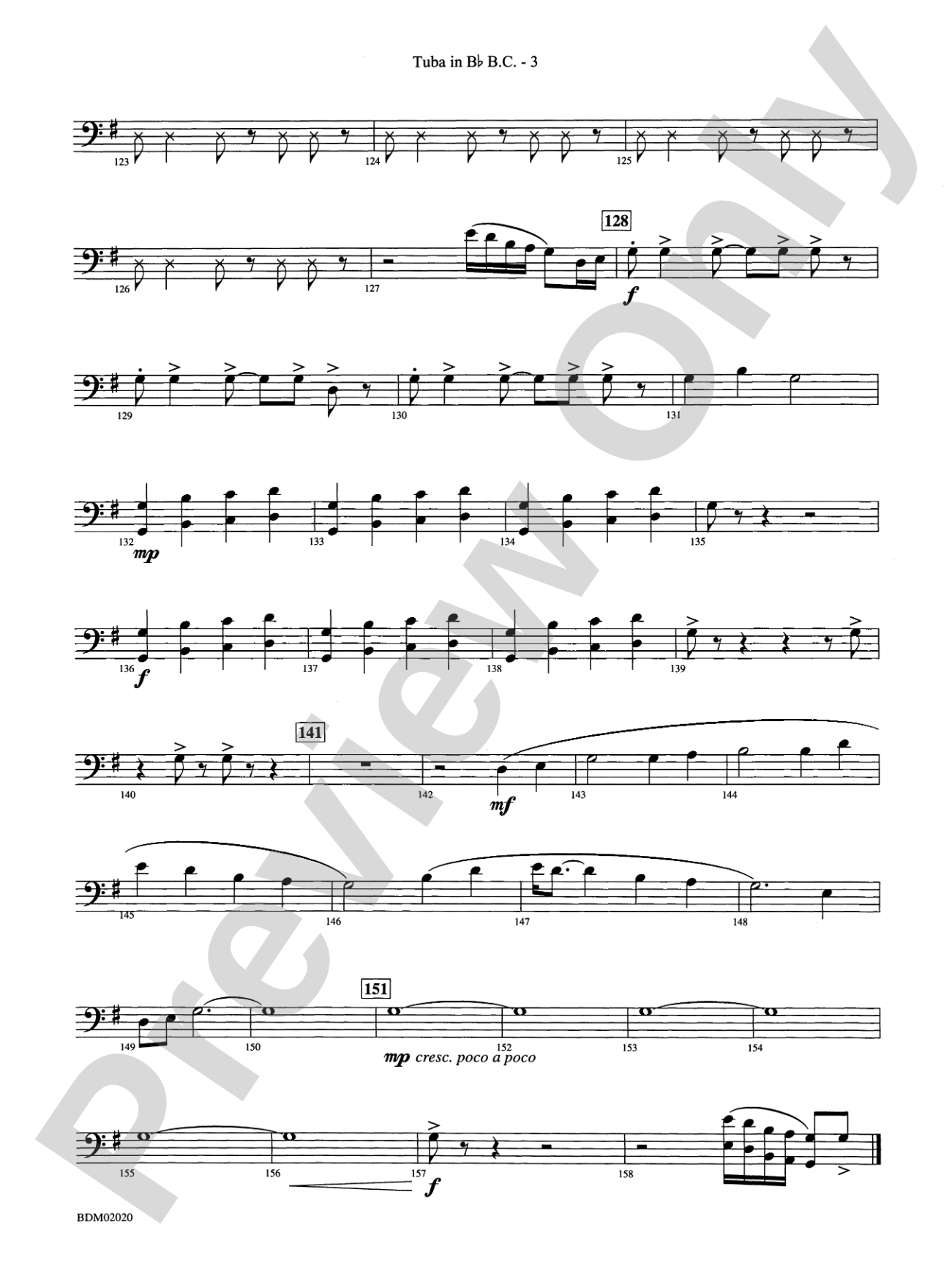 Prairiesong: (wp) B-flat Tuba B.C.