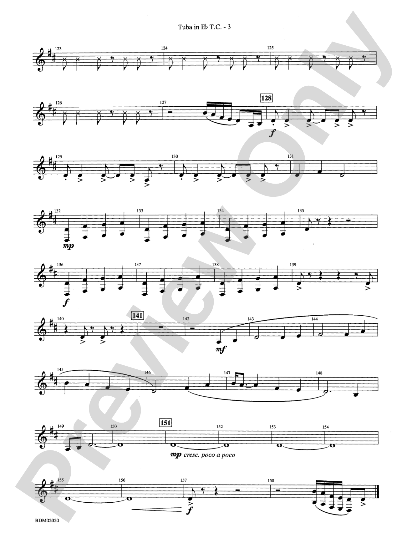 Prairiesong: (wp) E-flat Tuba T.C.