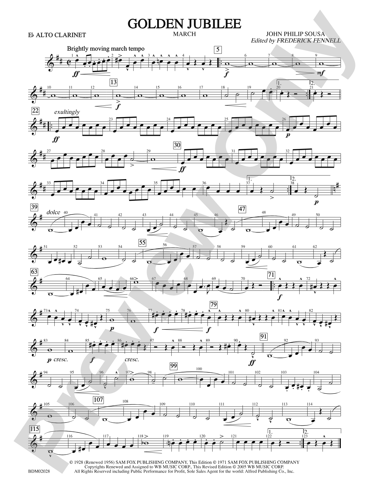Golden Jubilee: E-flat Alto Clarinet