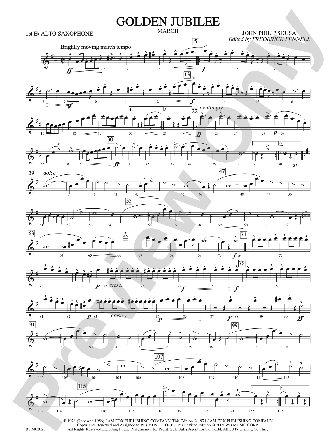 Golden Jubilee: E-flat Alto Saxophone