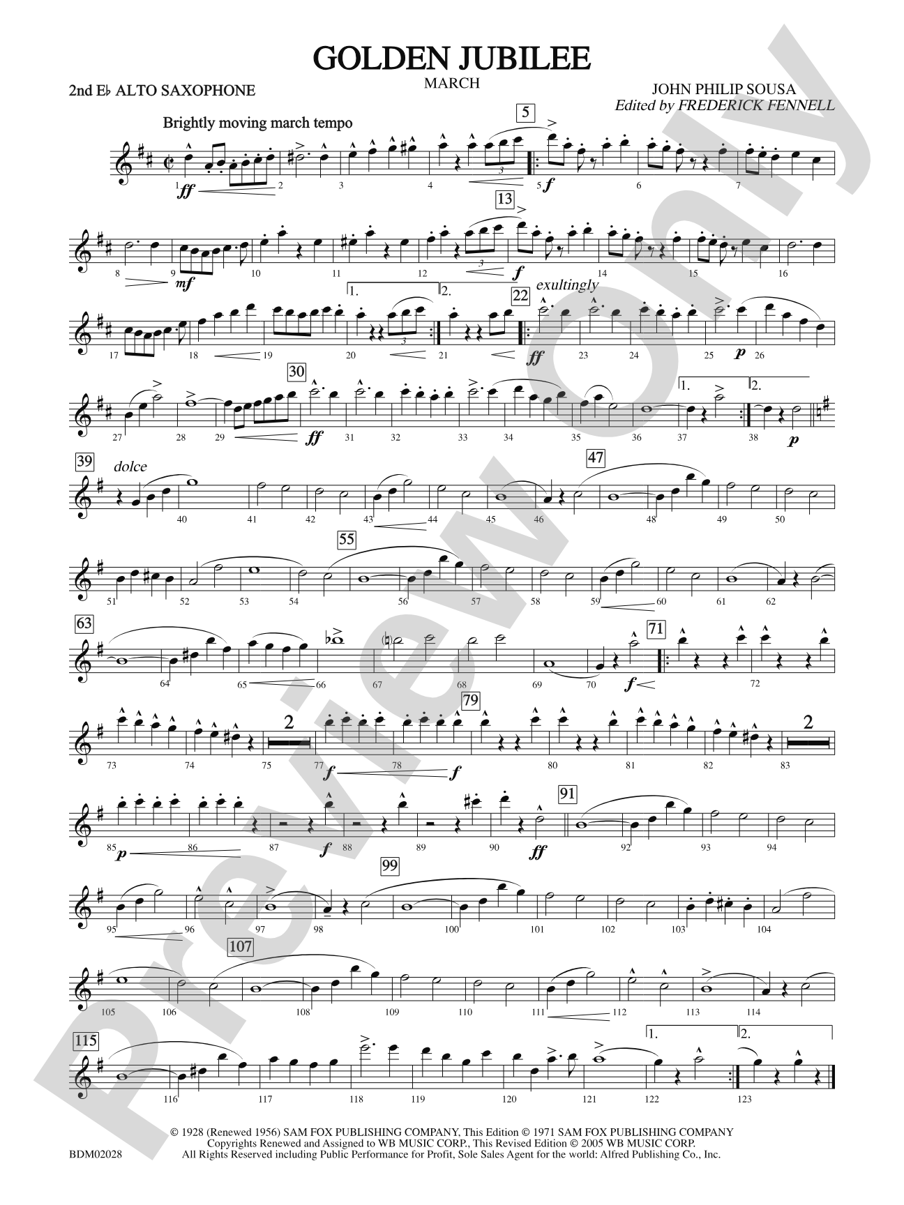 Golden Jubilee: 2nd E-flat Alto Saxophone