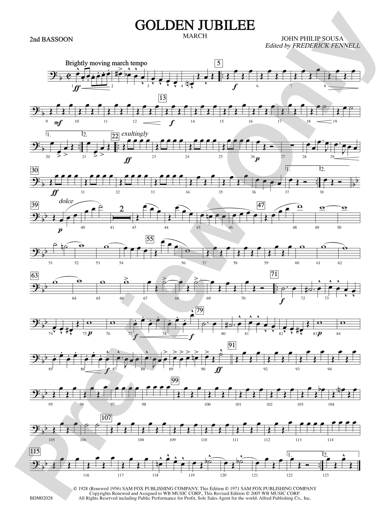 Golden Jubilee: 2nd Bassoon