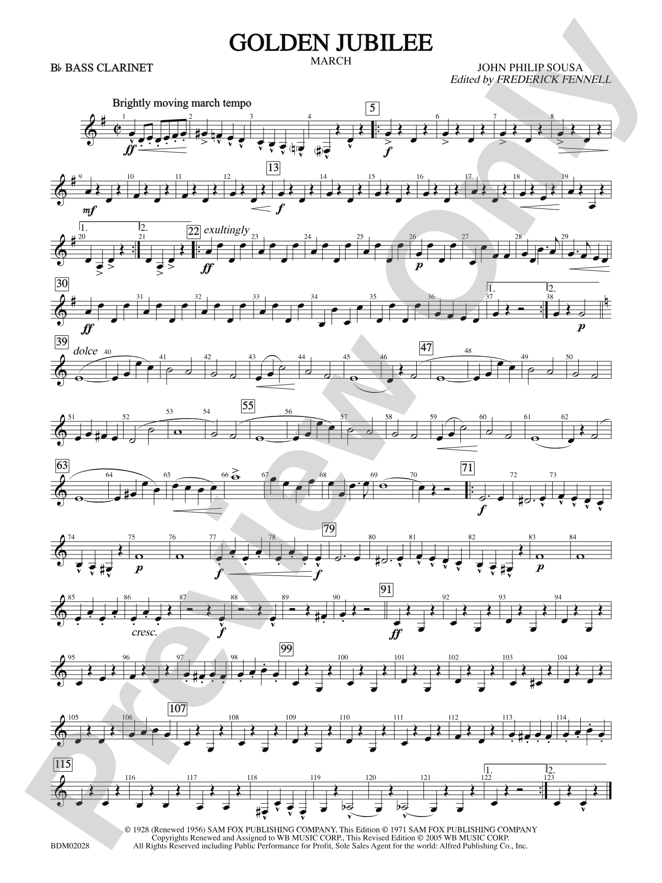 Golden Jubilee: B-flat Bass Clarinet