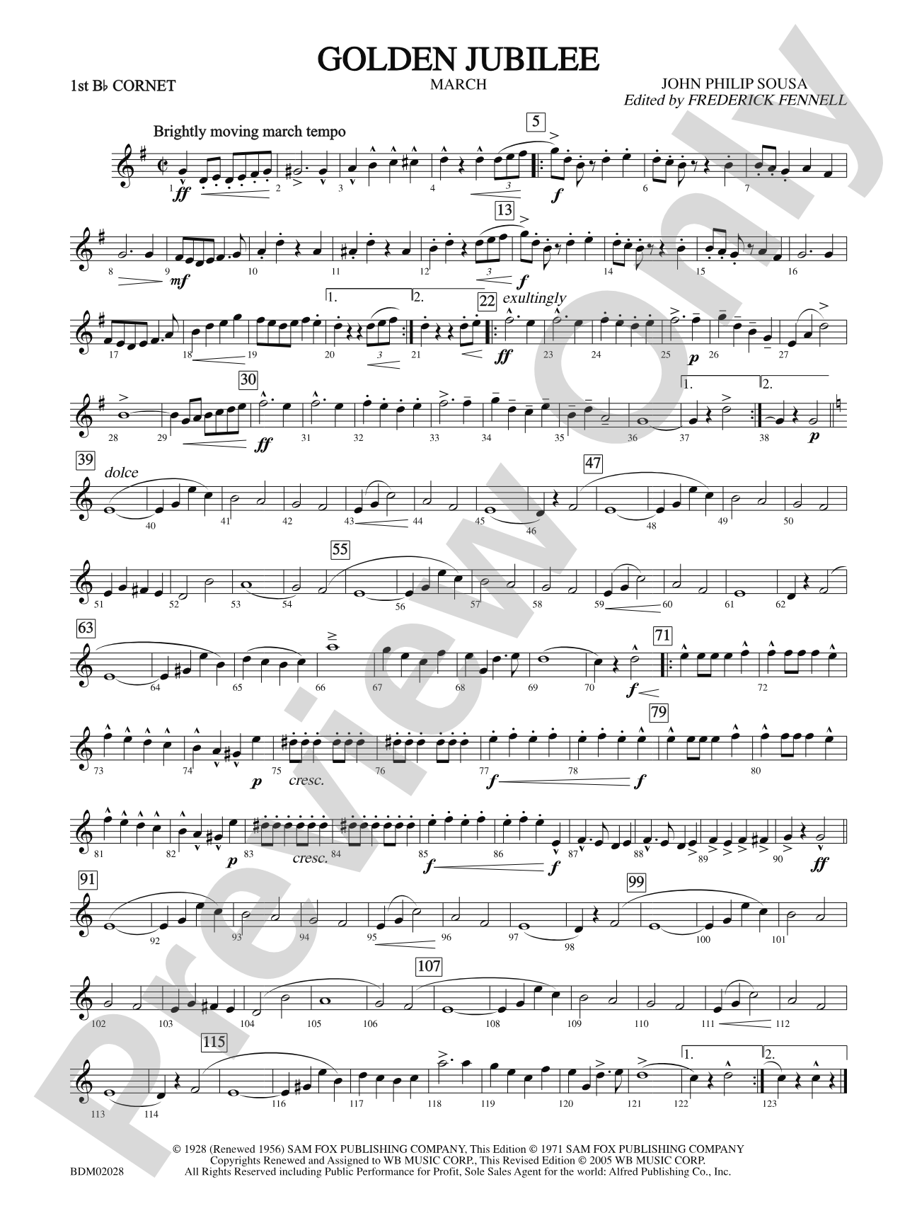 Golden Jubilee: 1st B-flat Cornet