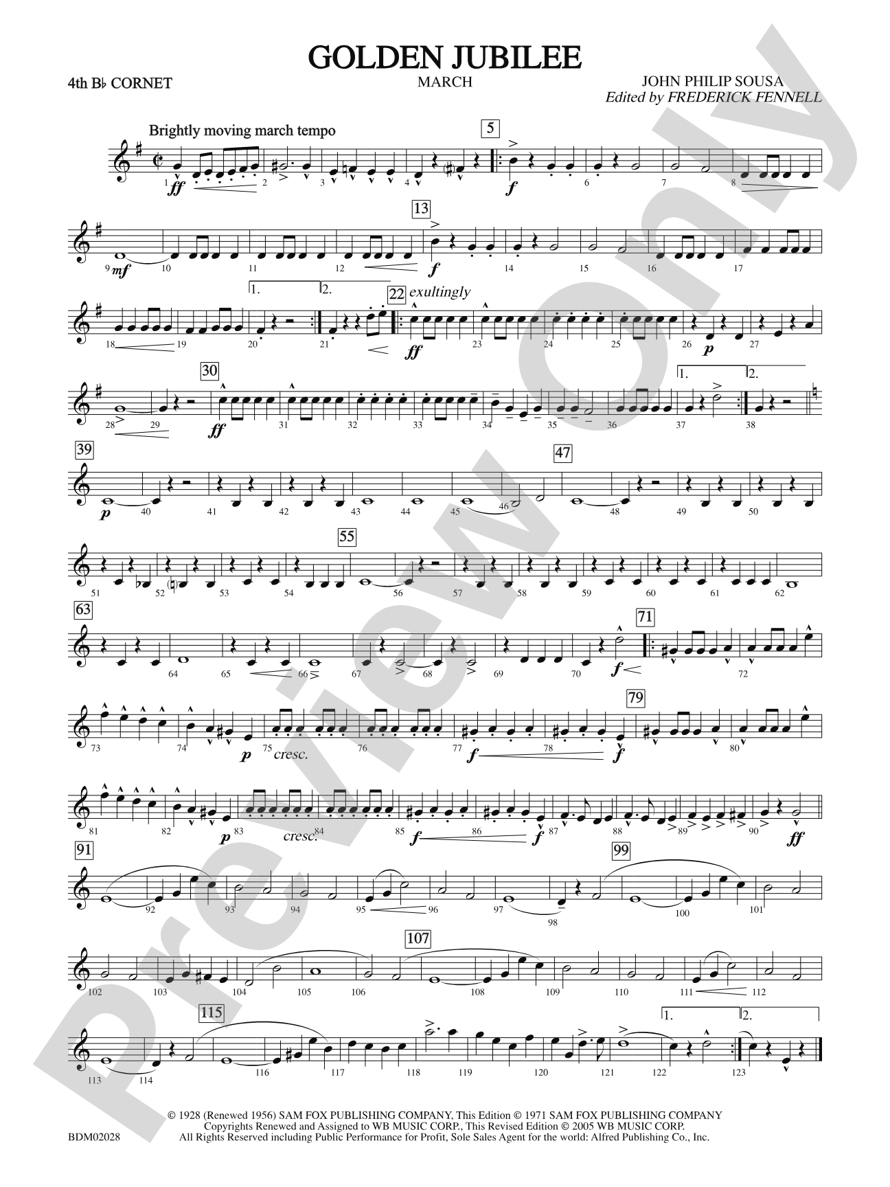 Golden Jubilee: 4th B-flat Cornet