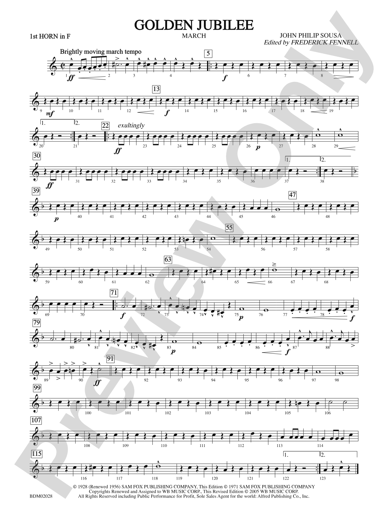 Golden Jubilee: 1st F Horn