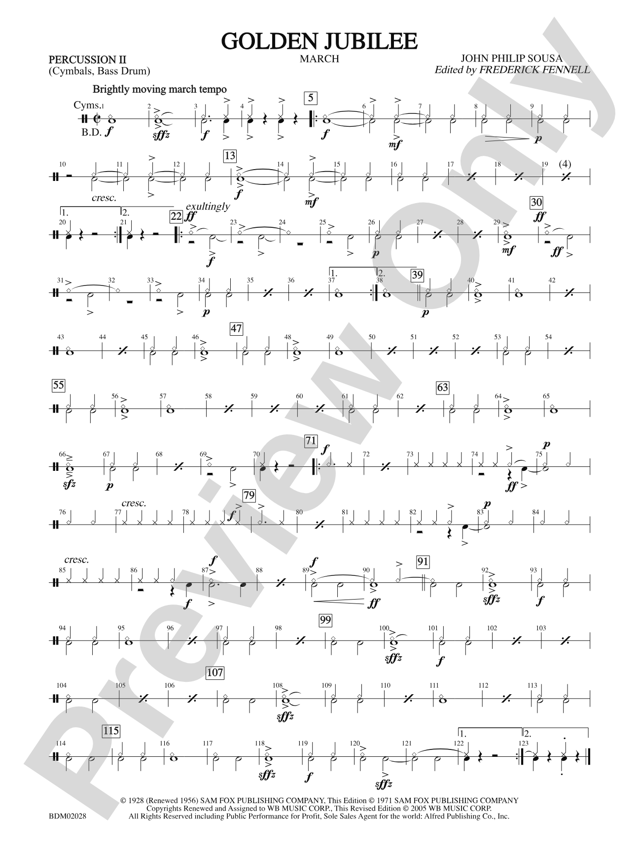 Golden Jubilee: 2nd Percussion