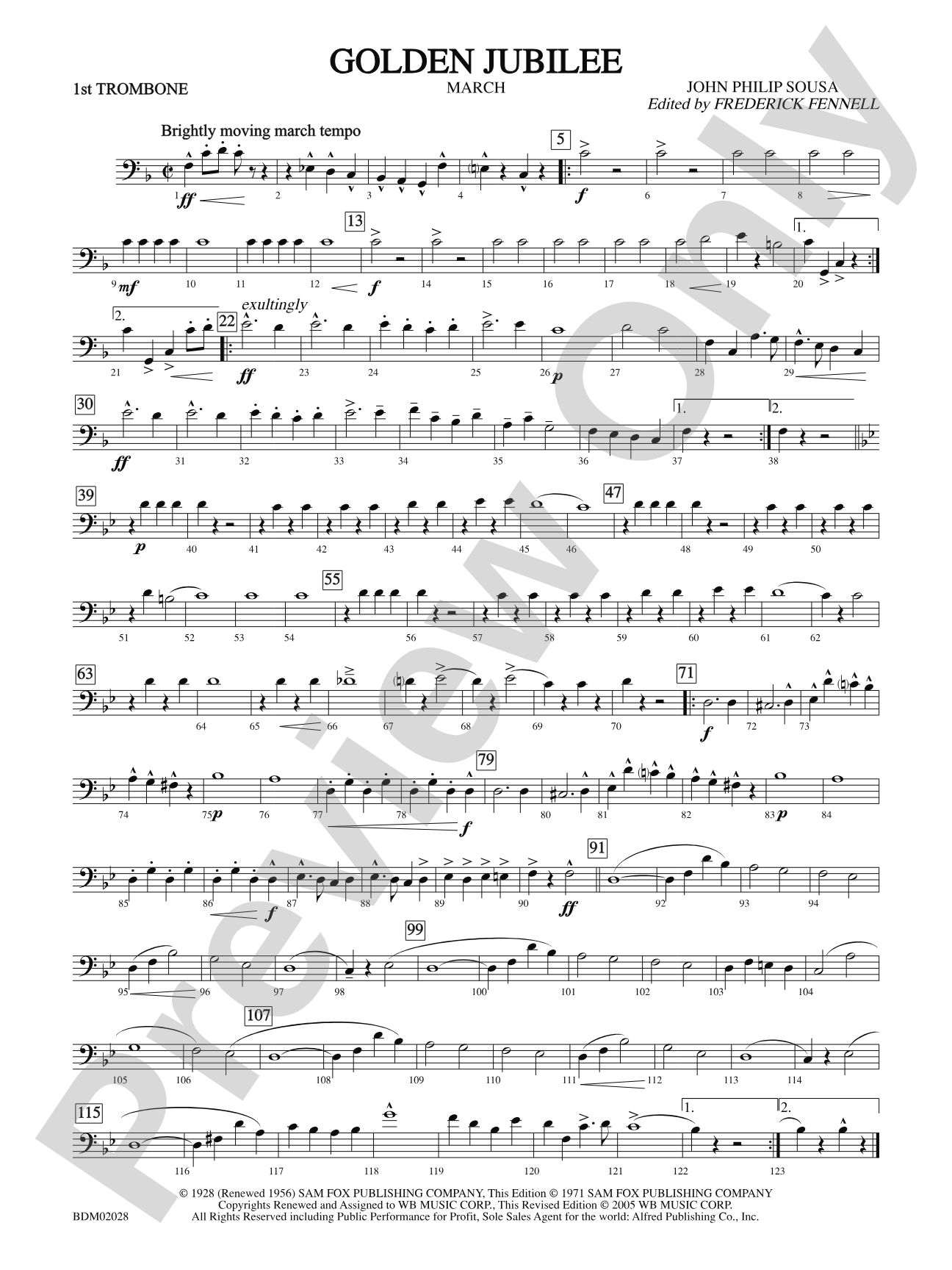 Golden Jubilee: 1st Trombone
