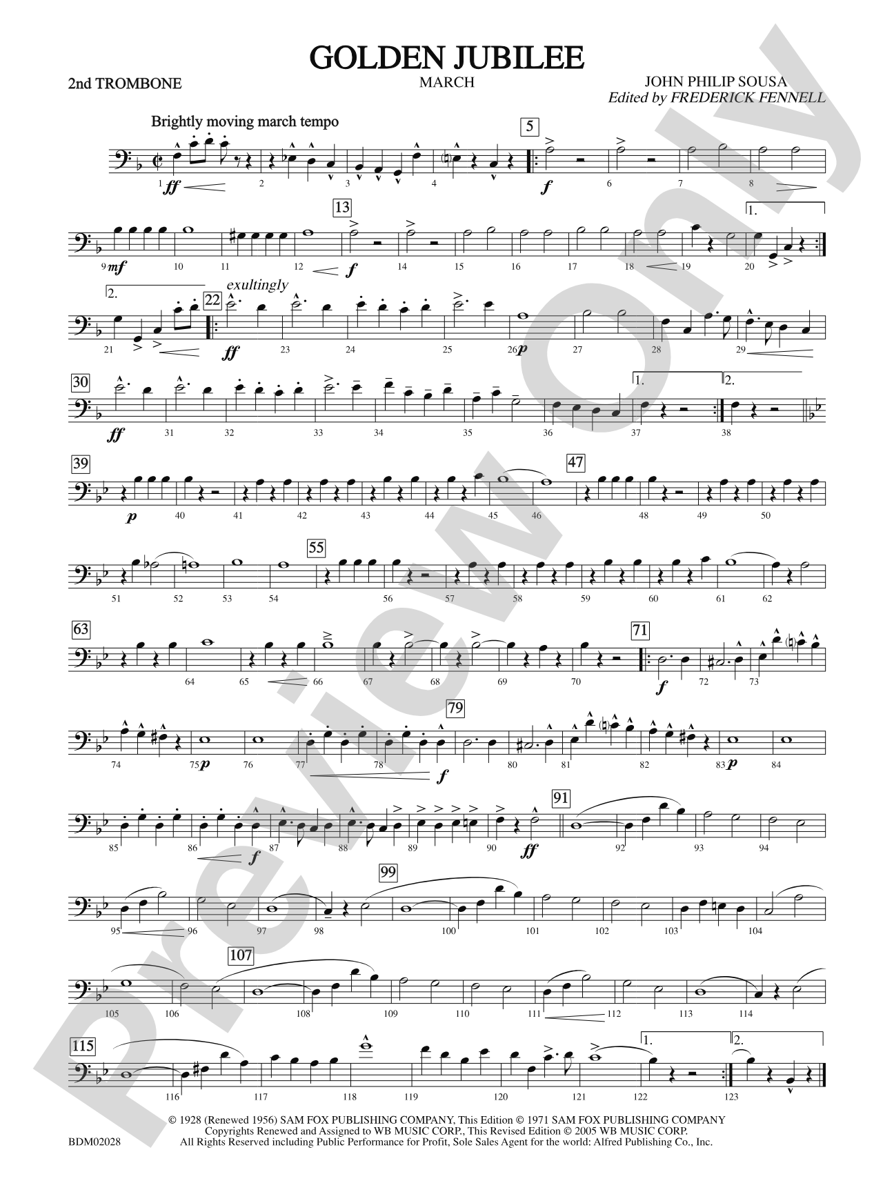 Golden Jubilee: 2nd Trombone