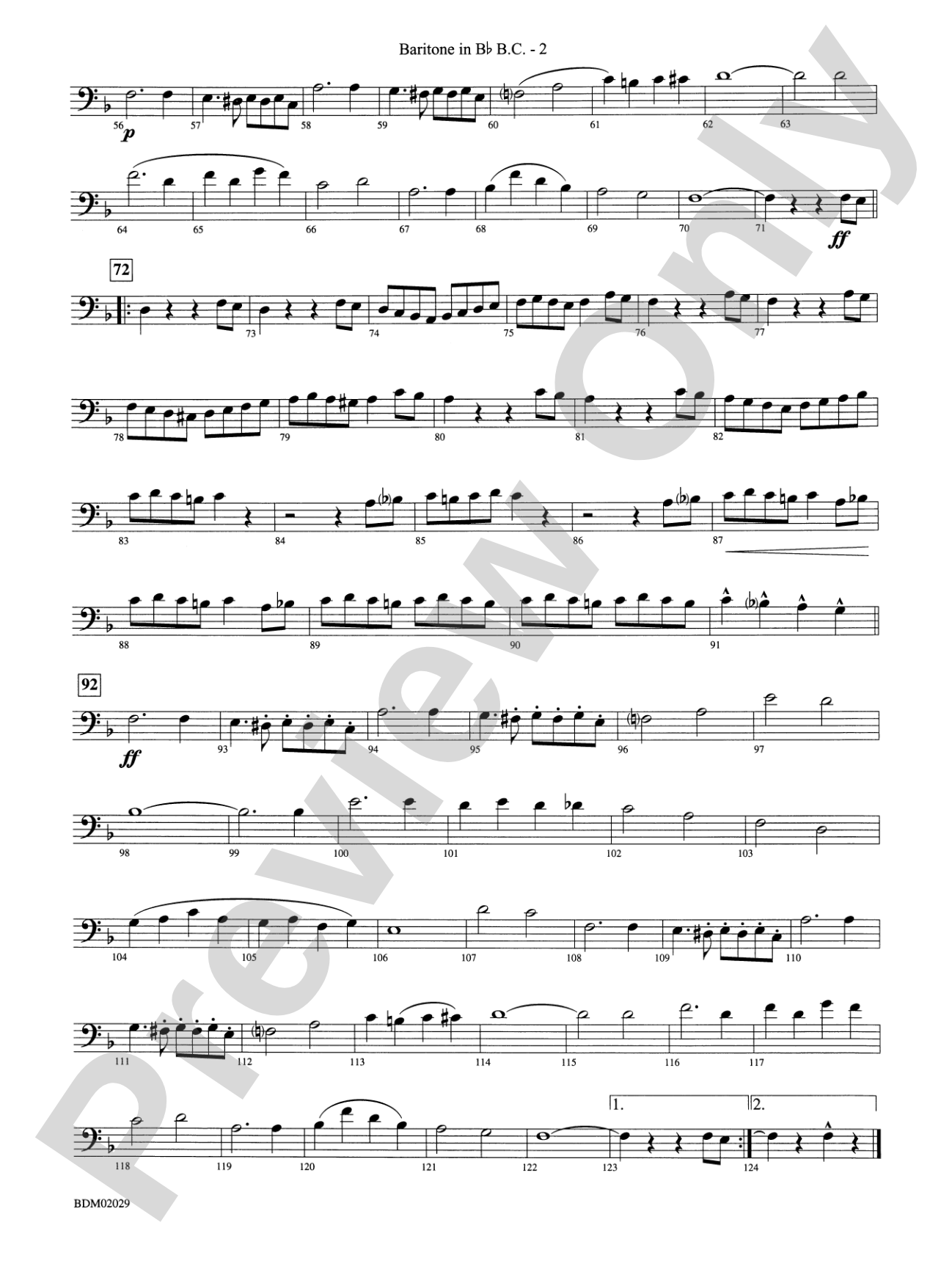 George Washington Bicentennial March: (wp) B-flat Baritone B.C.