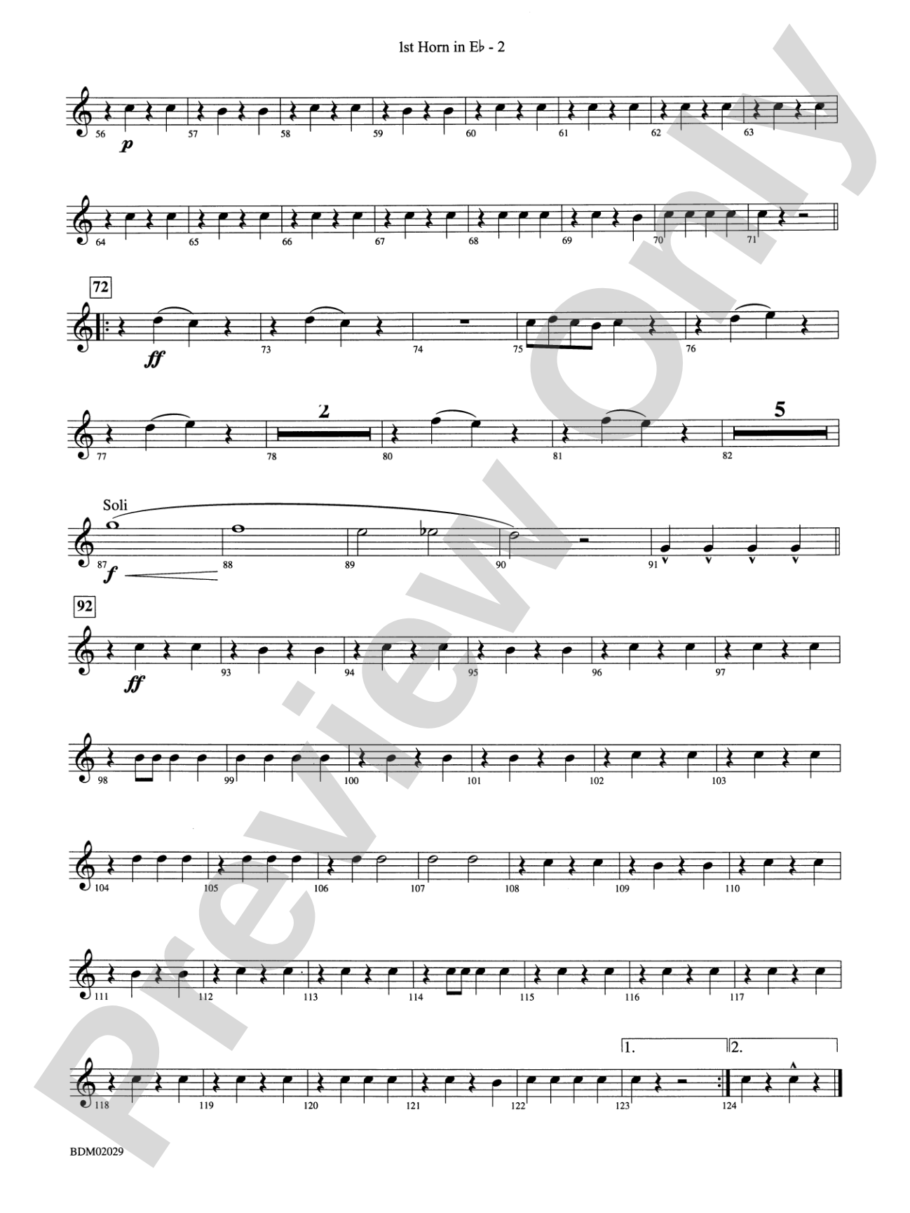 George Washington Bicentennial March: (wp) 1st Horn in E-flat