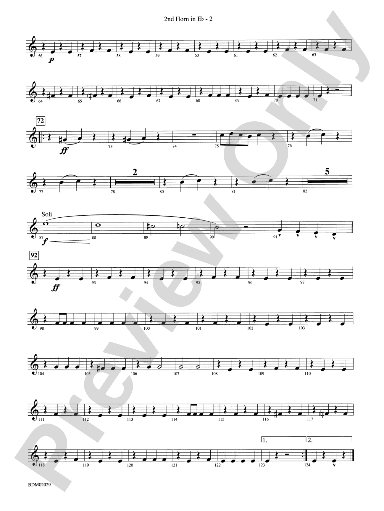 George Washington Bicentennial March: (wp) 2nd Horn in E-flat