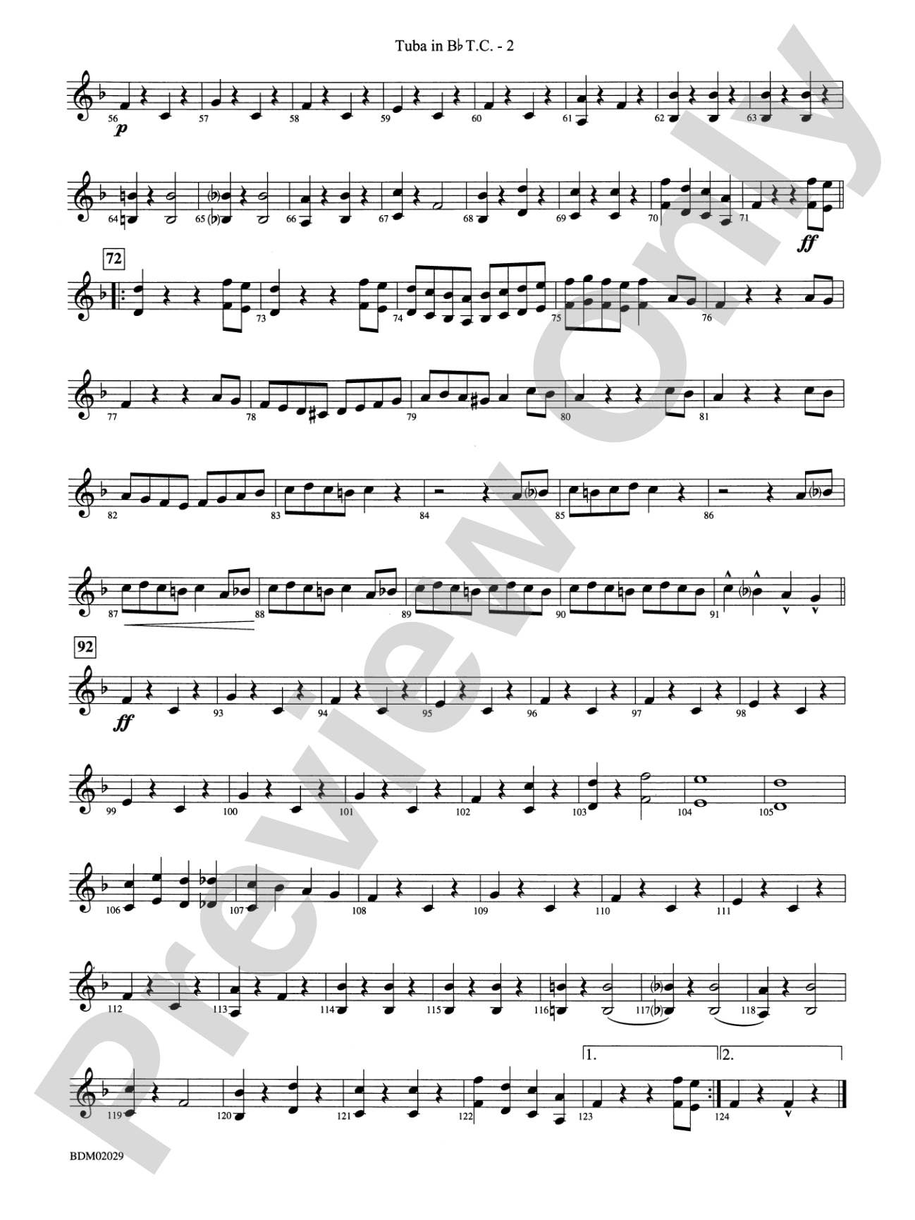 George Washington Bicentennial March: (wp) B-flat Tuba T.C.