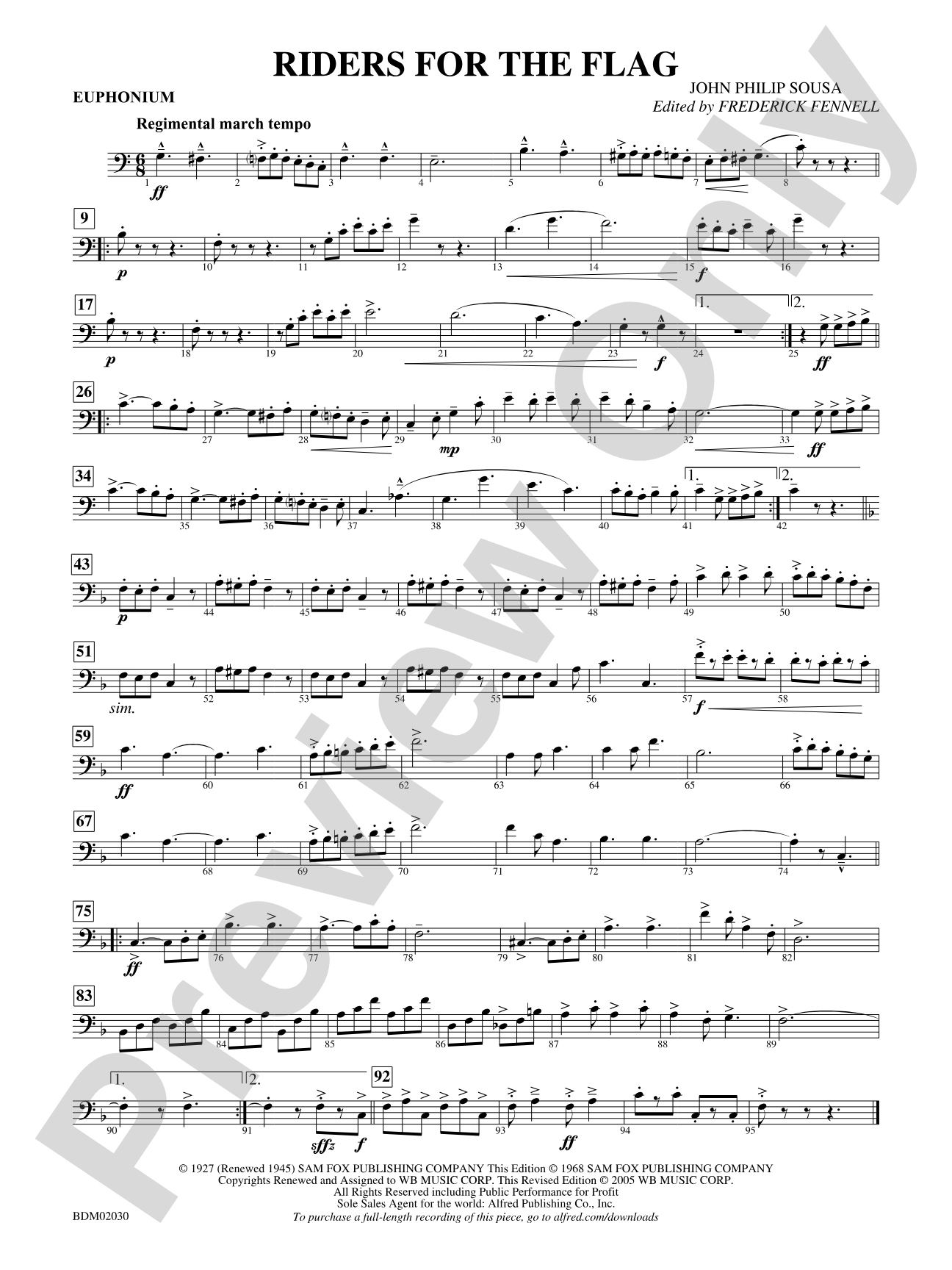 Riders for the Flag: Baritone B.C.