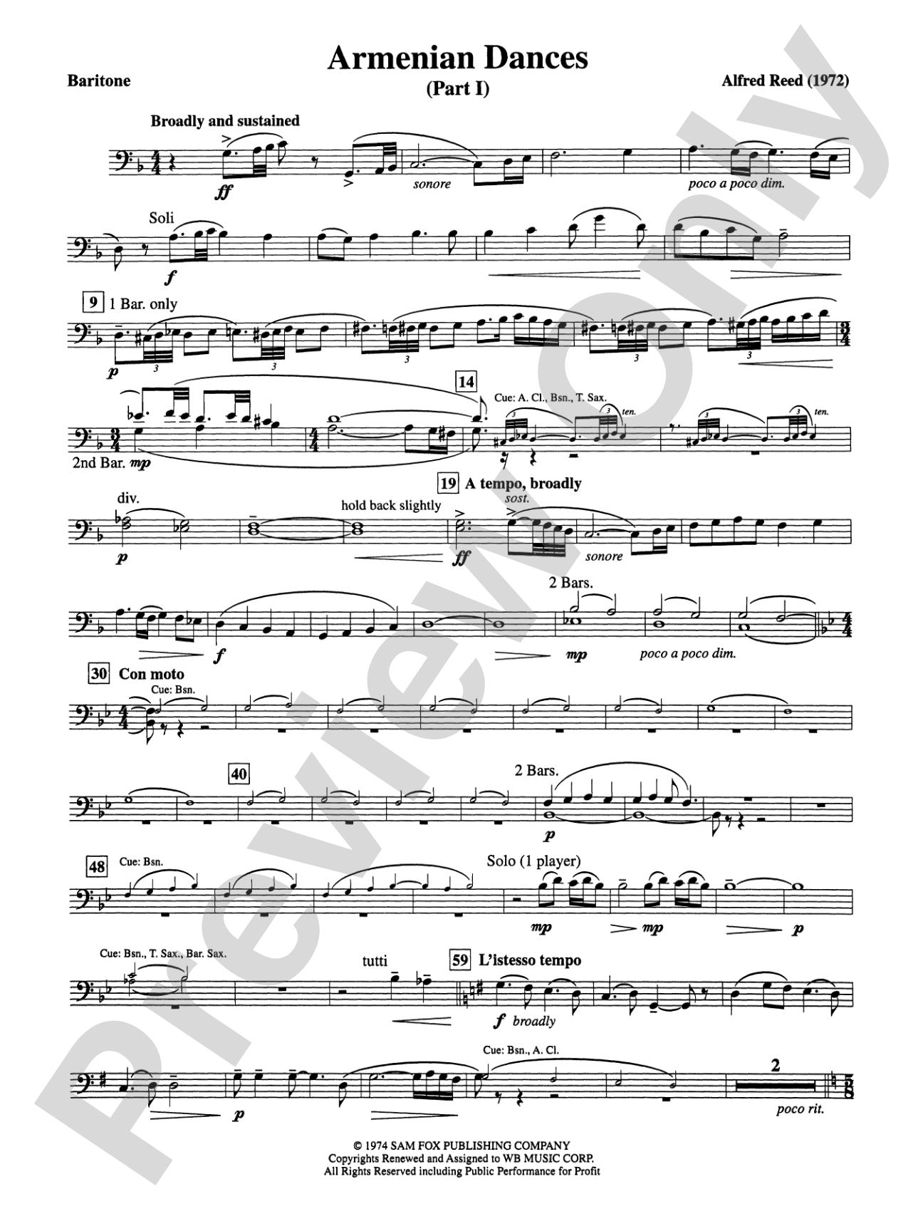 Armenian Dances, Part I: Baritone B.C.