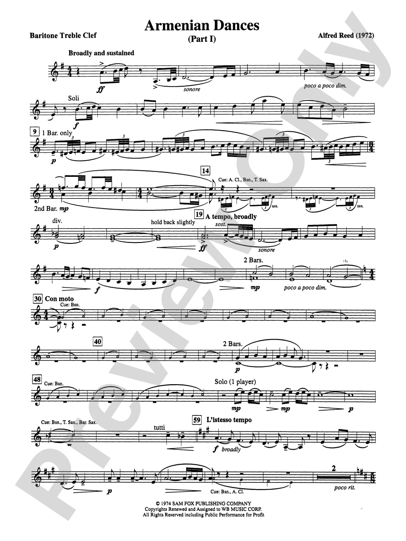 Armenian Dances, Part I: Baritone T.C.