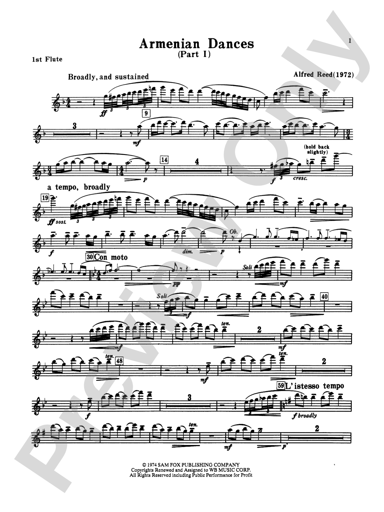 Armenian Dances, Part I: Flute