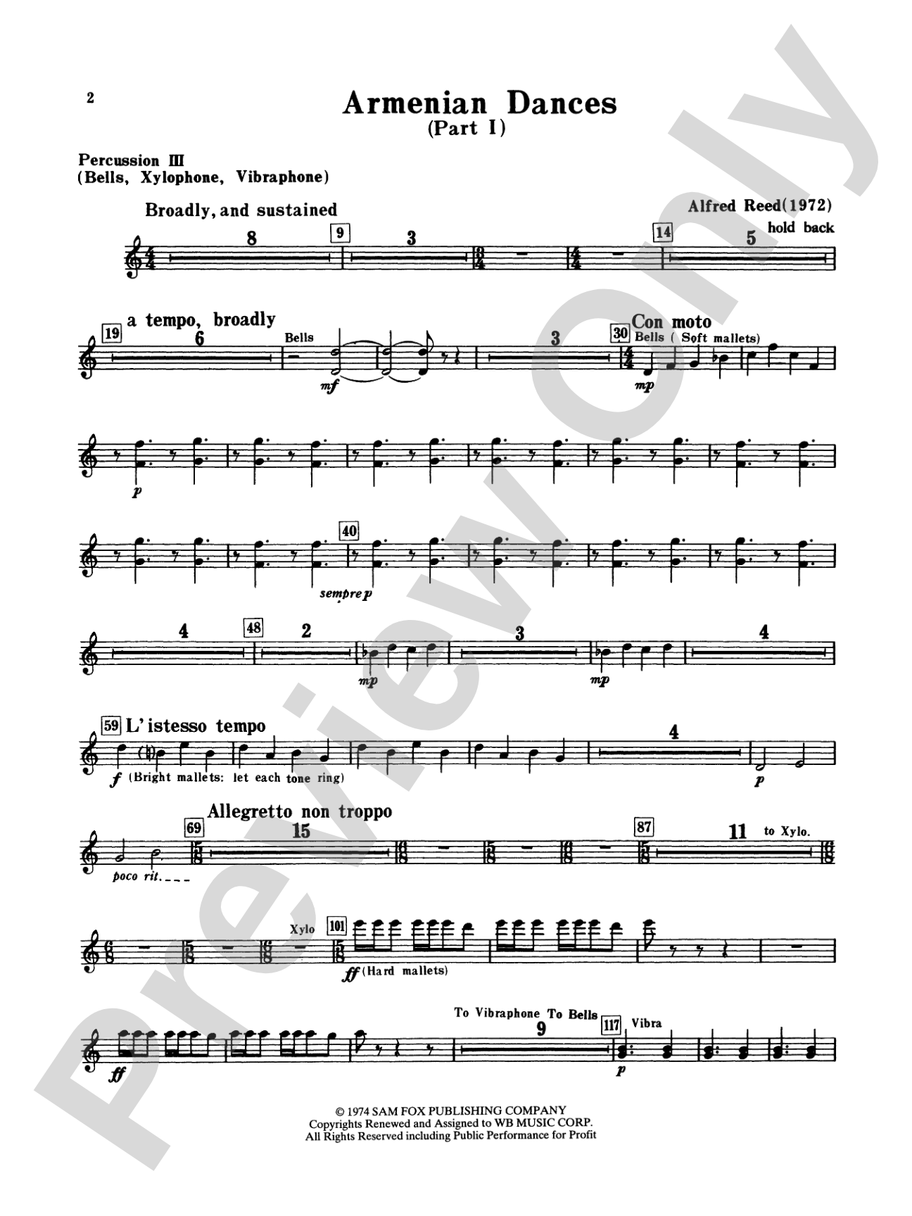 Armenian Dances, Part I: 3rd Percussion