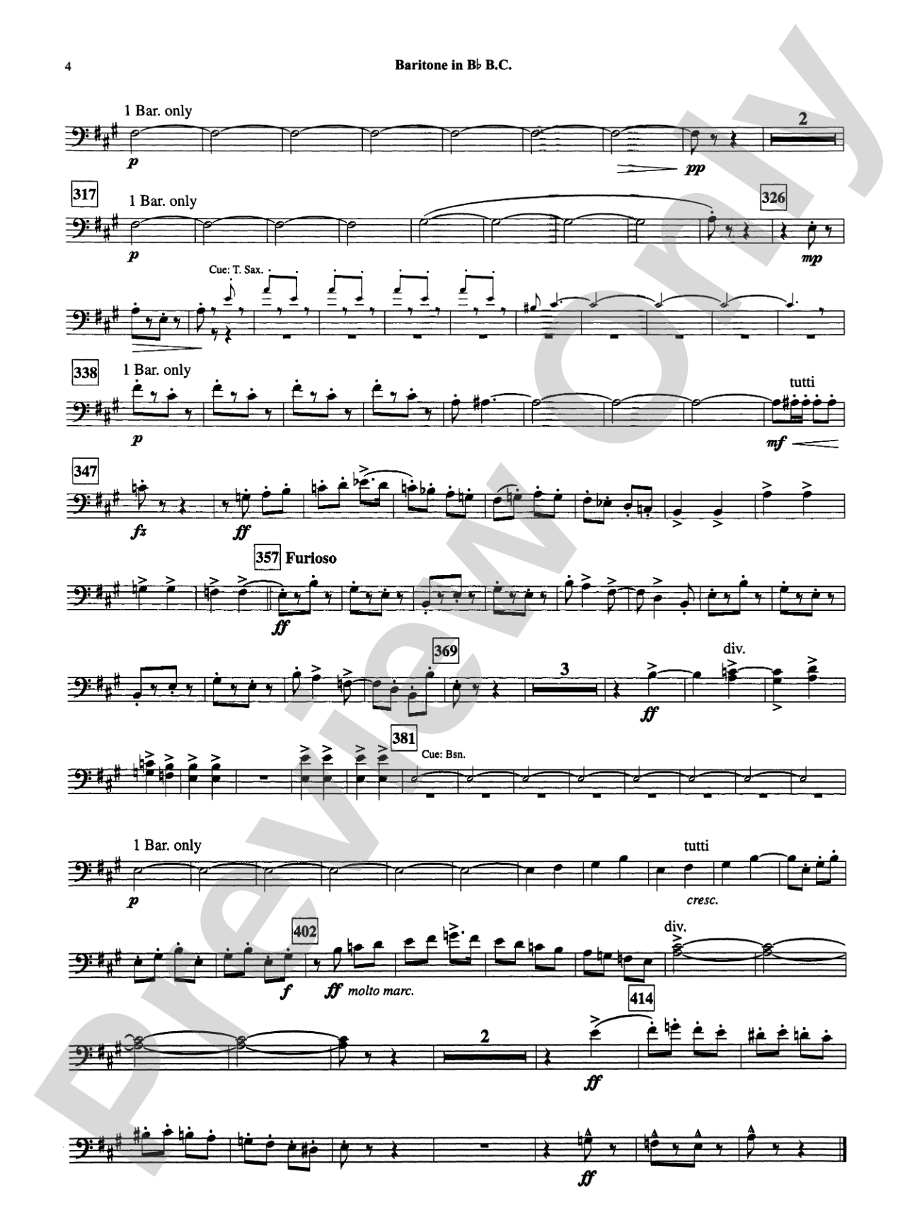 Armenian Dances, Part I: (wp) B-flat Baritone B.C.