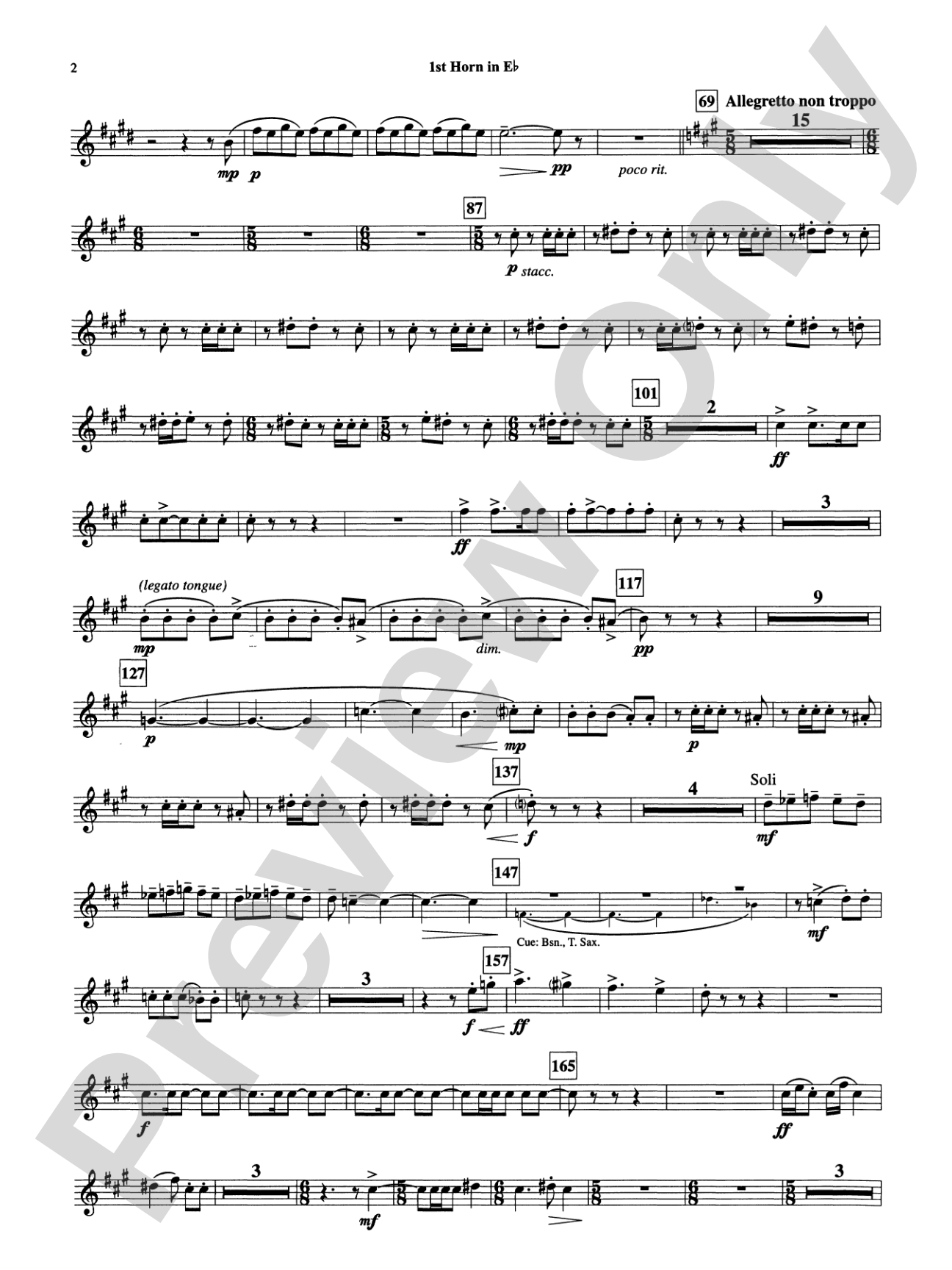 Armenian Dances, Part I: (wp) 1st Horn in E-flat