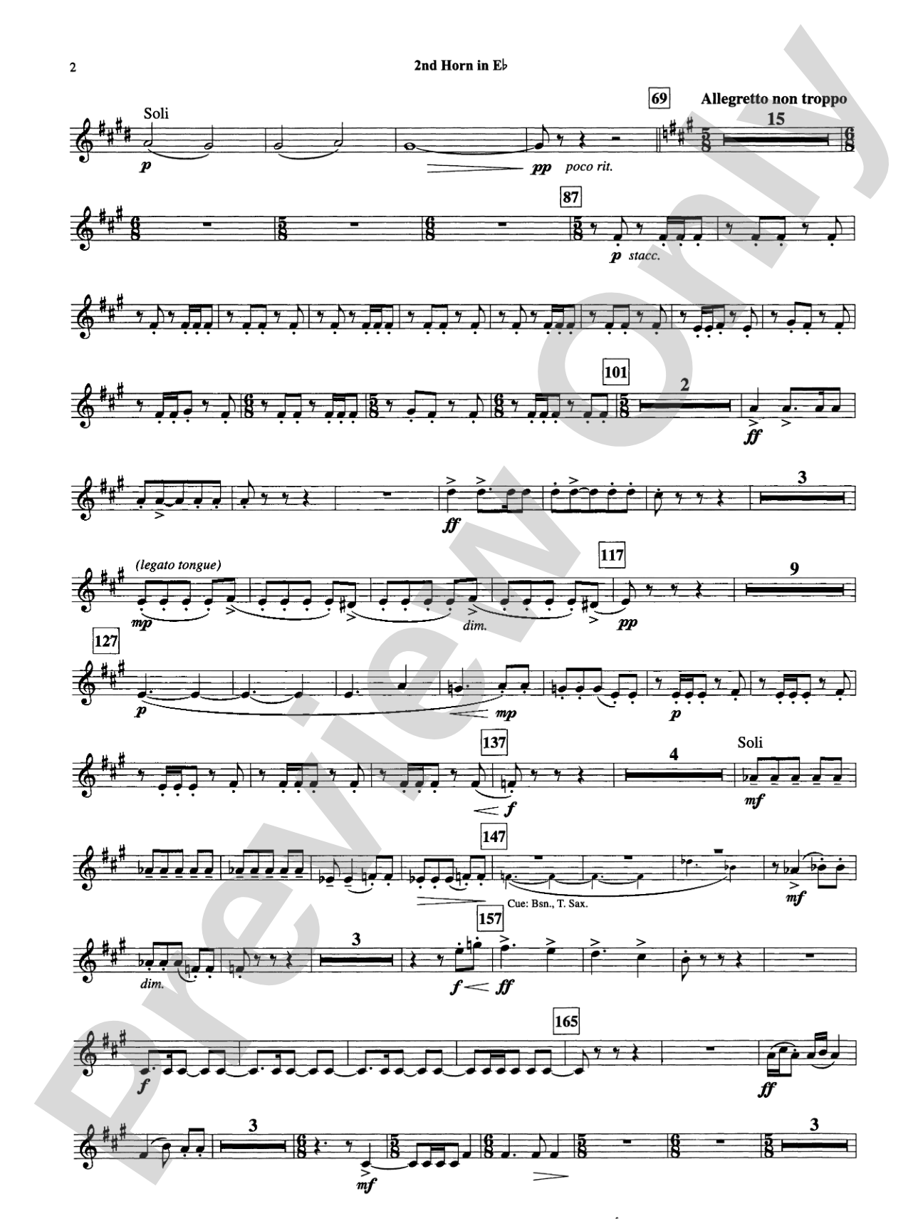 Armenian Dances, Part I: (wp) 2nd Horn in E-flat