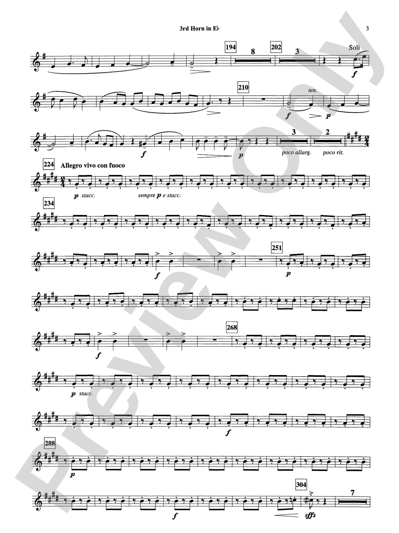 Armenian Dances, Part I: (wp) 3rd Horn in E-flat