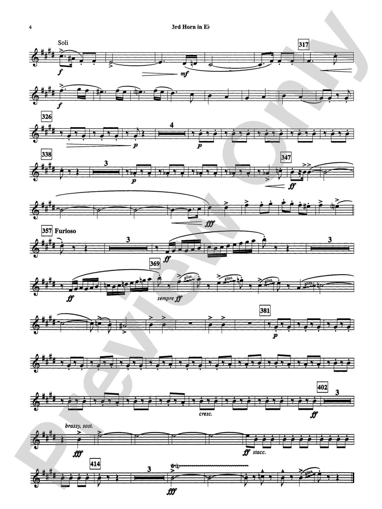 Armenian Dances, Part I: (wp) 3rd Horn in E-flat