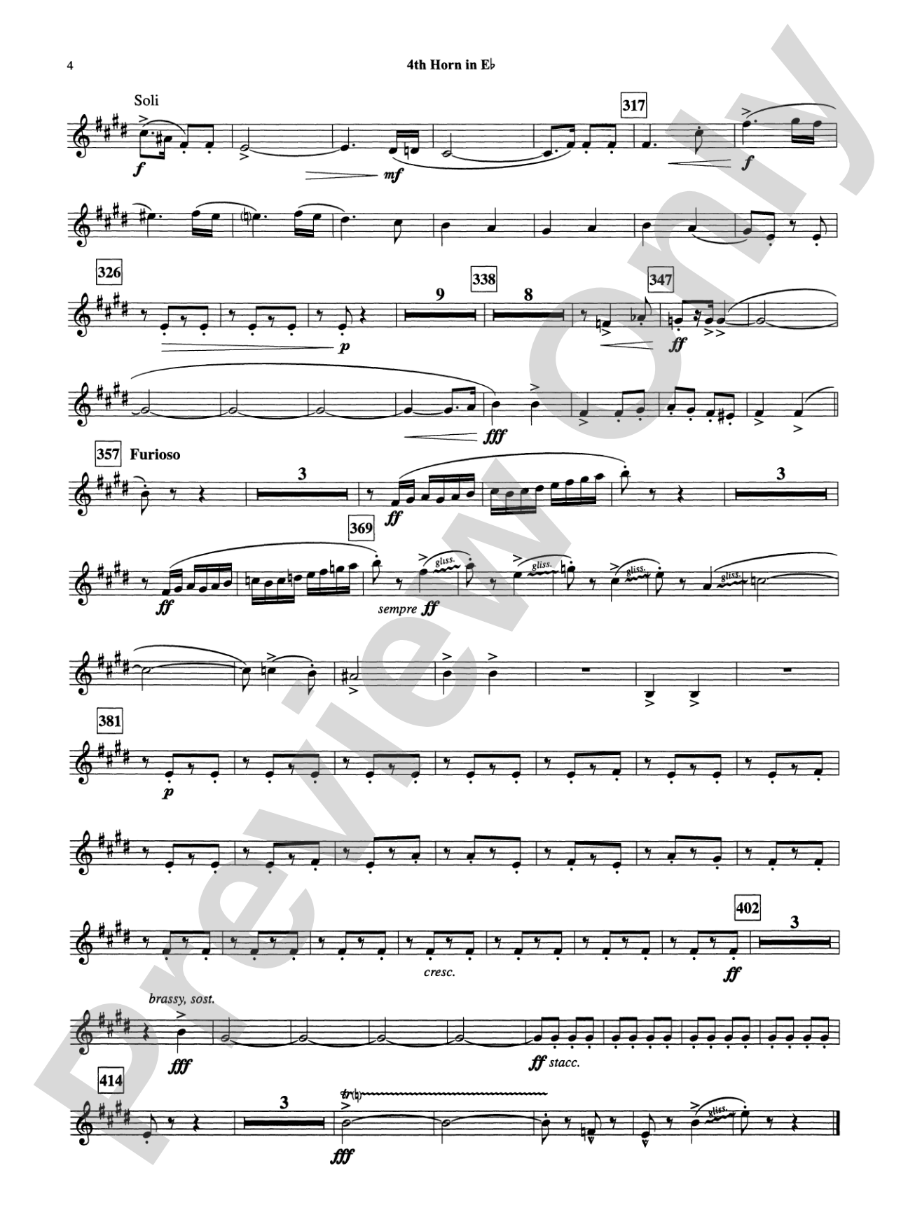 Armenian Dances, Part I: (wp) 4th Horn in E-flat