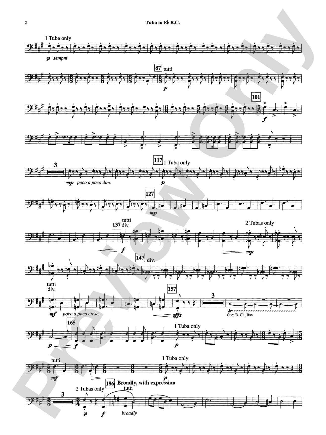Armenian Dances, Part I: (wp) E-flat Tuba B.C.