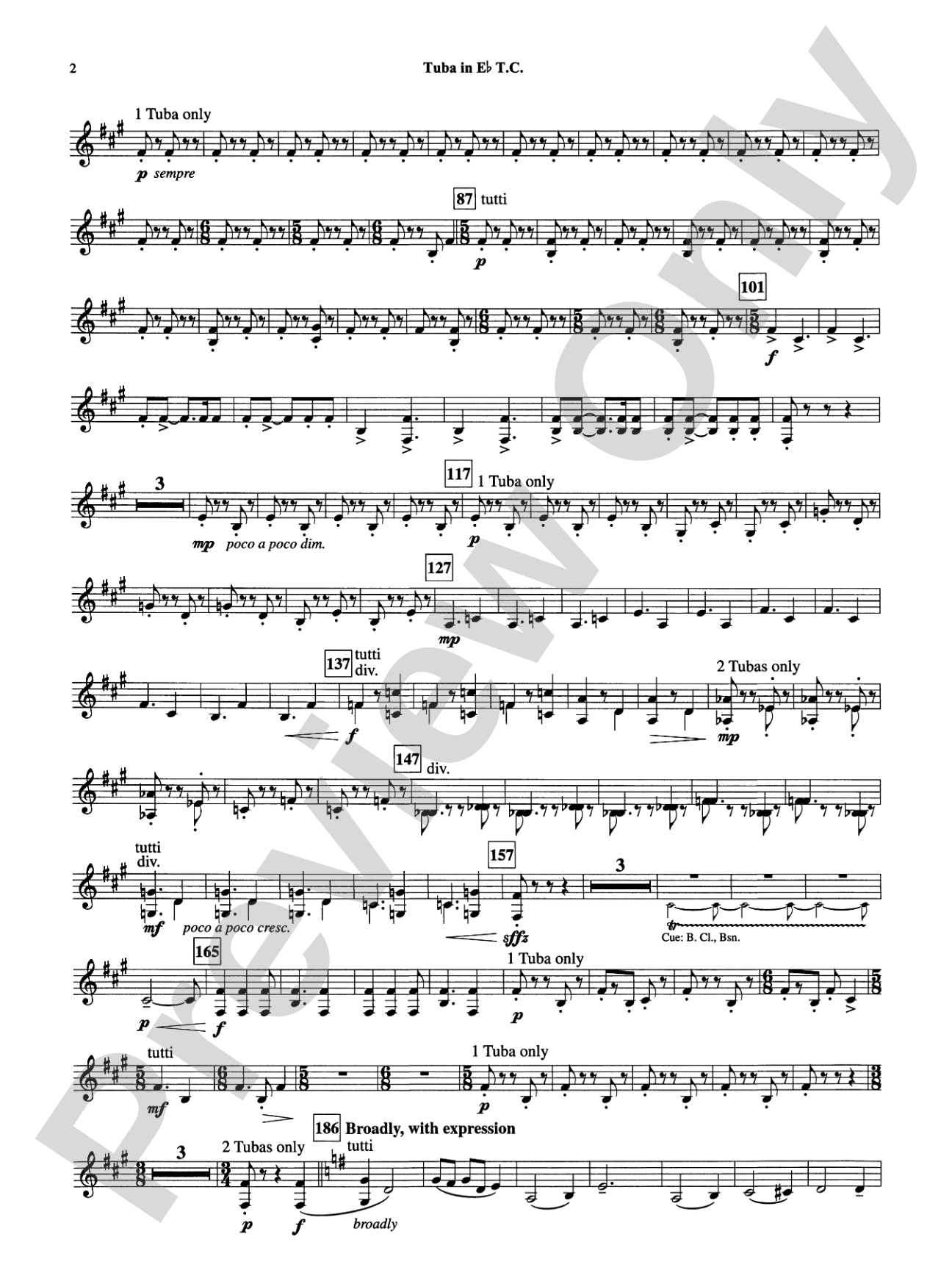 Armenian Dances, Part I: (wp) E-flat Tuba T.C.