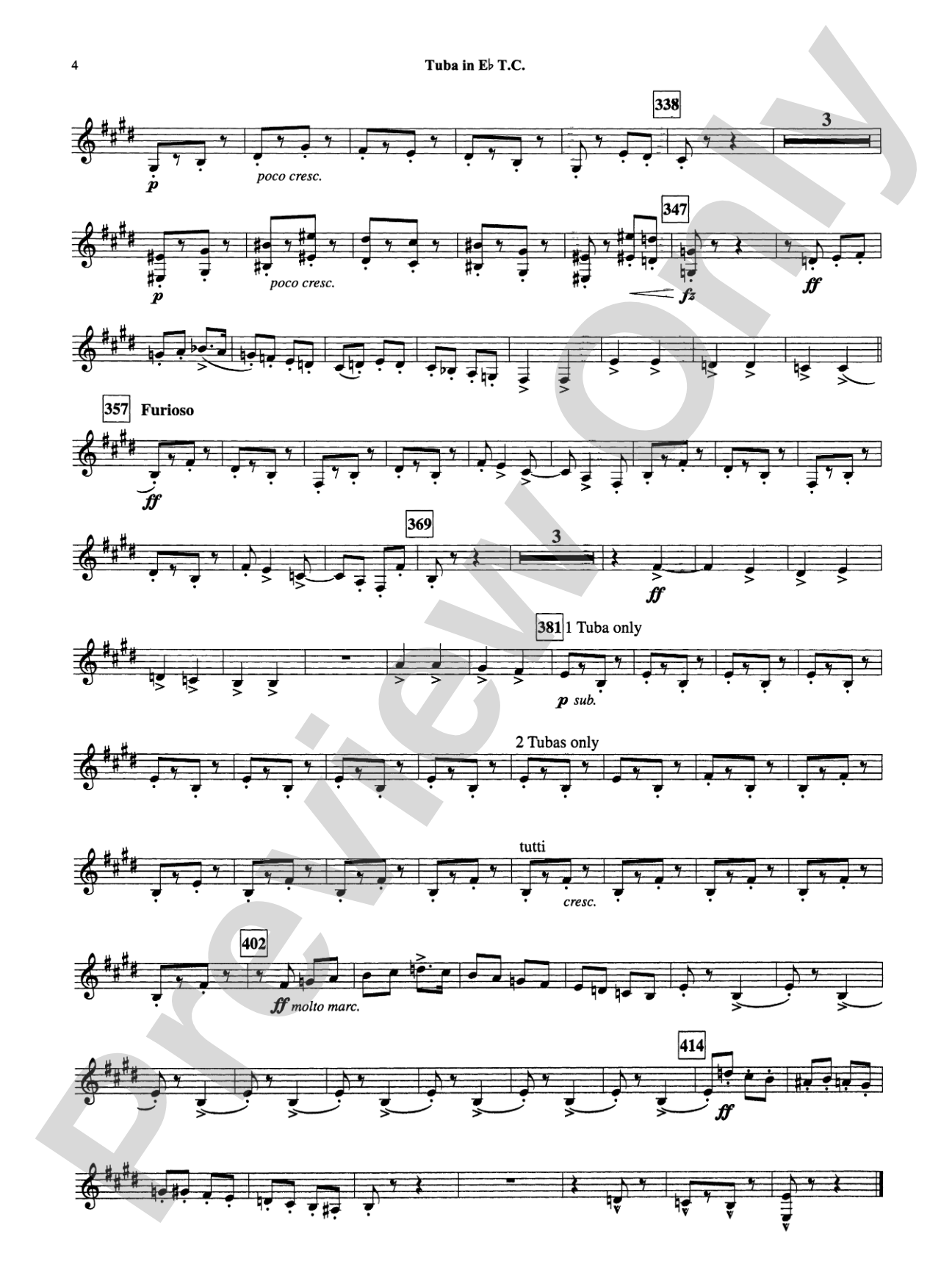 Armenian Dances, Part I: (wp) E-flat Tuba T.C.