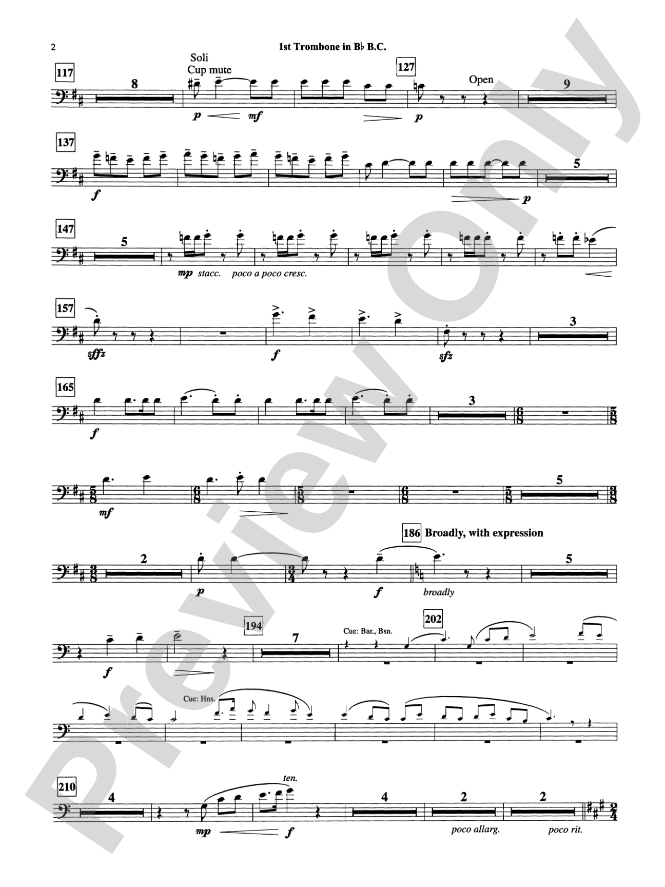 Armenian Dances, Part I: (wp) 1st B-flat Trombone B.C.