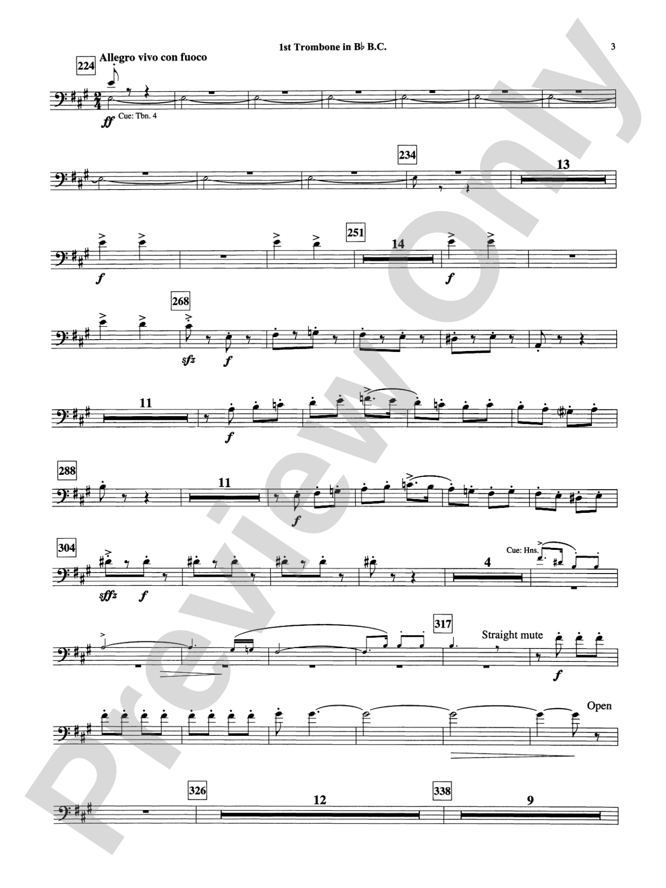 Armenian Dances, Part I: (wp) 1st B-flat Trombone B.C.